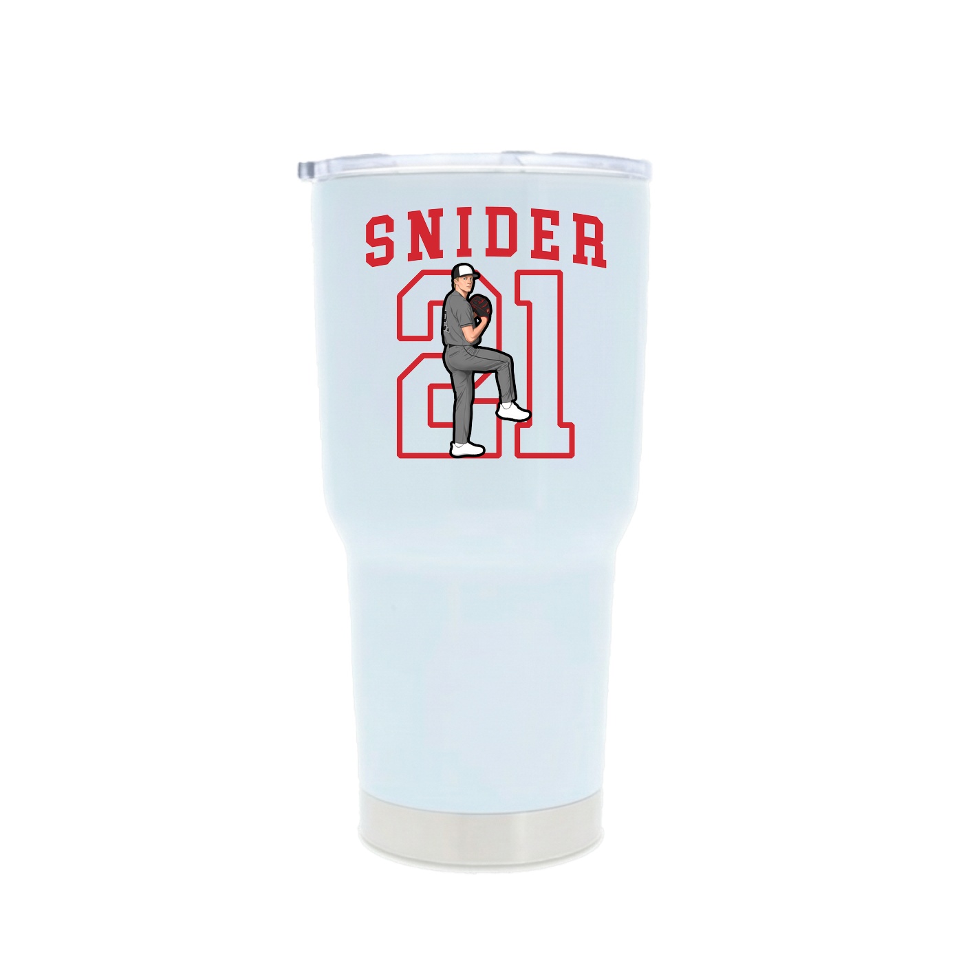 30oz Stainless Steel Tumbler — Shirsey in White