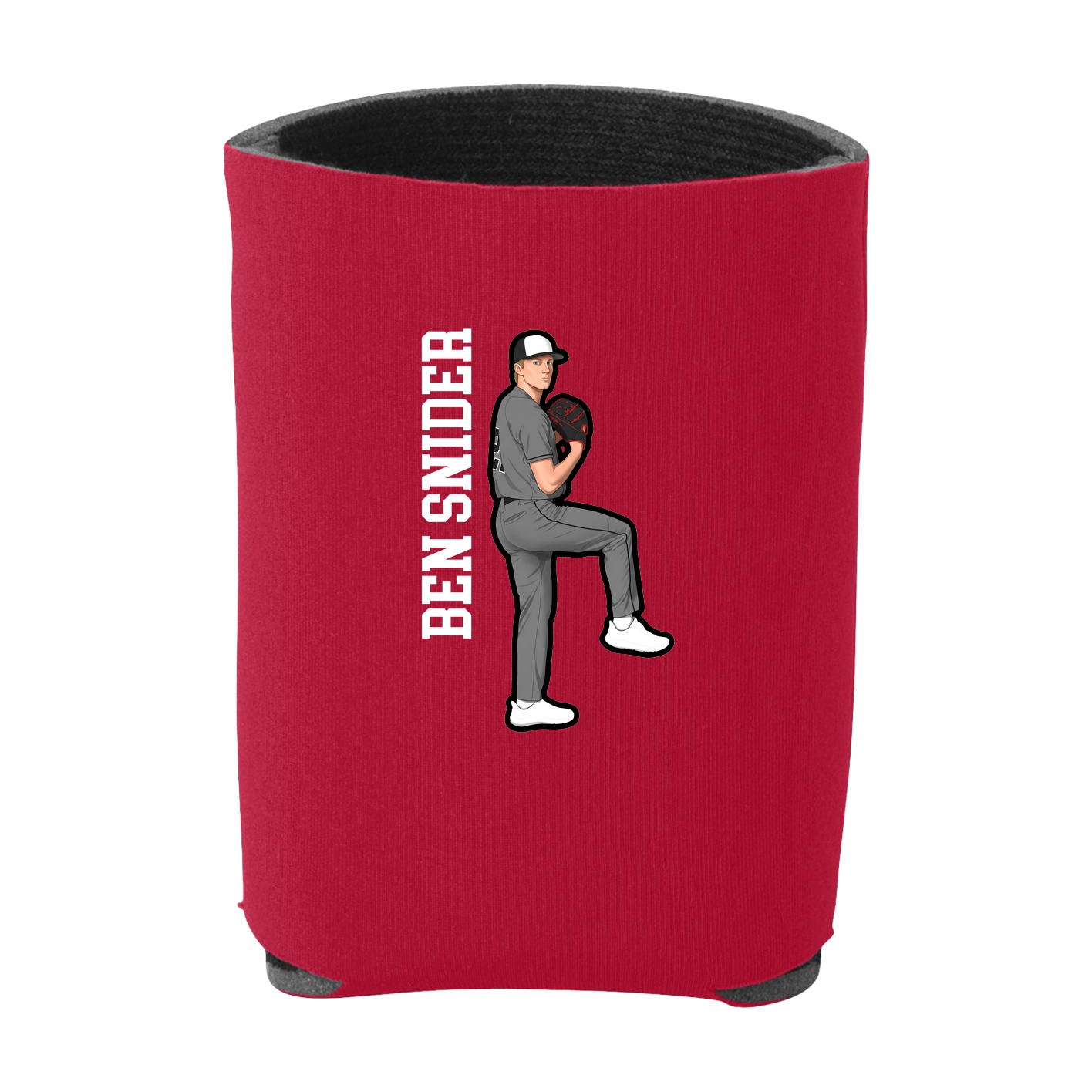 Can Holder — Name Vertical in Red