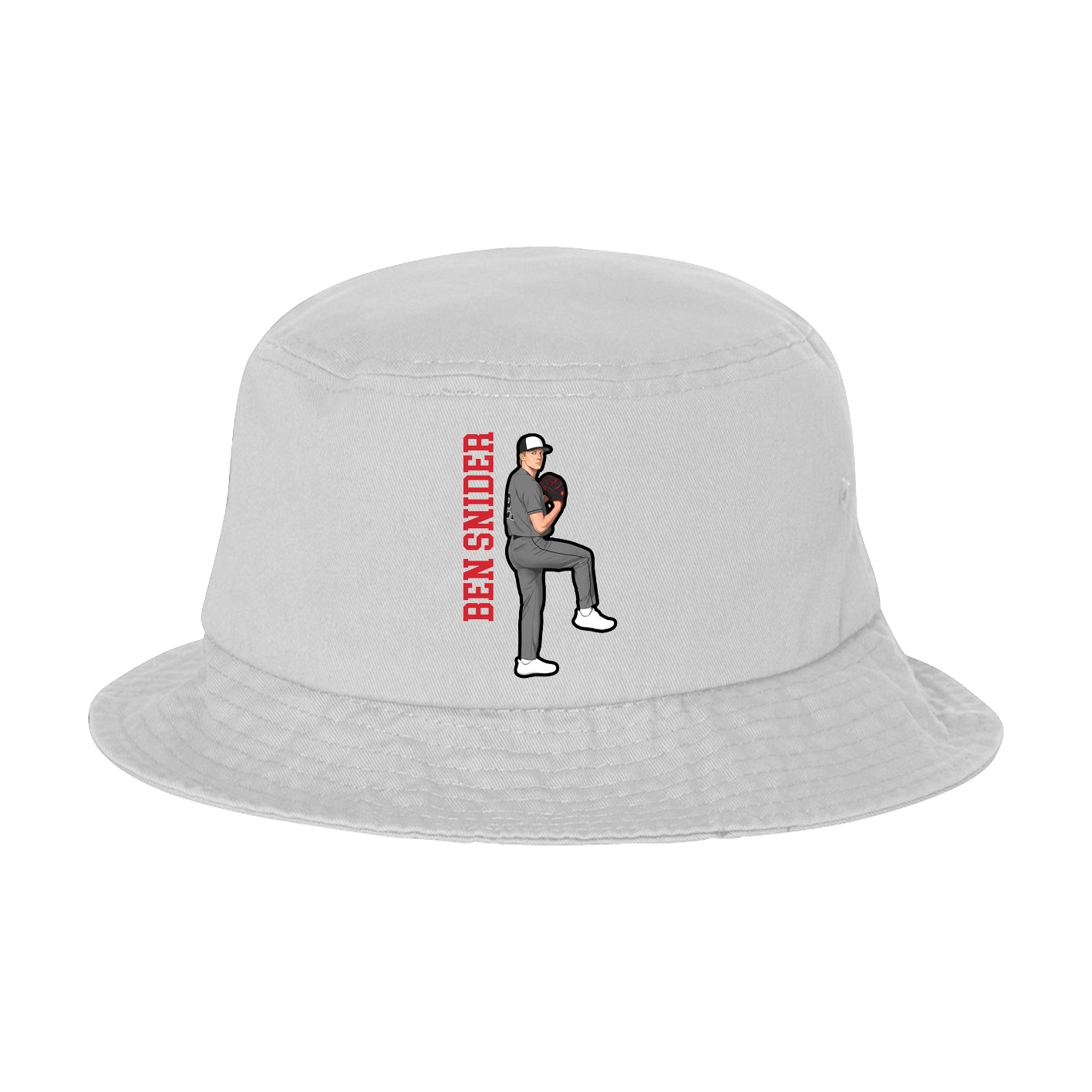Bucket Cap — Name Vertical in White