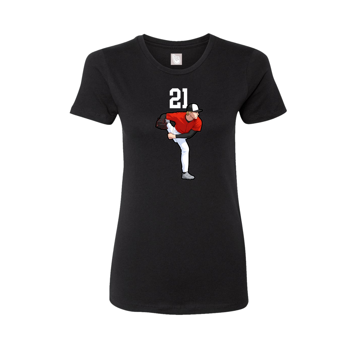 Womens Tee — Number Top in Black