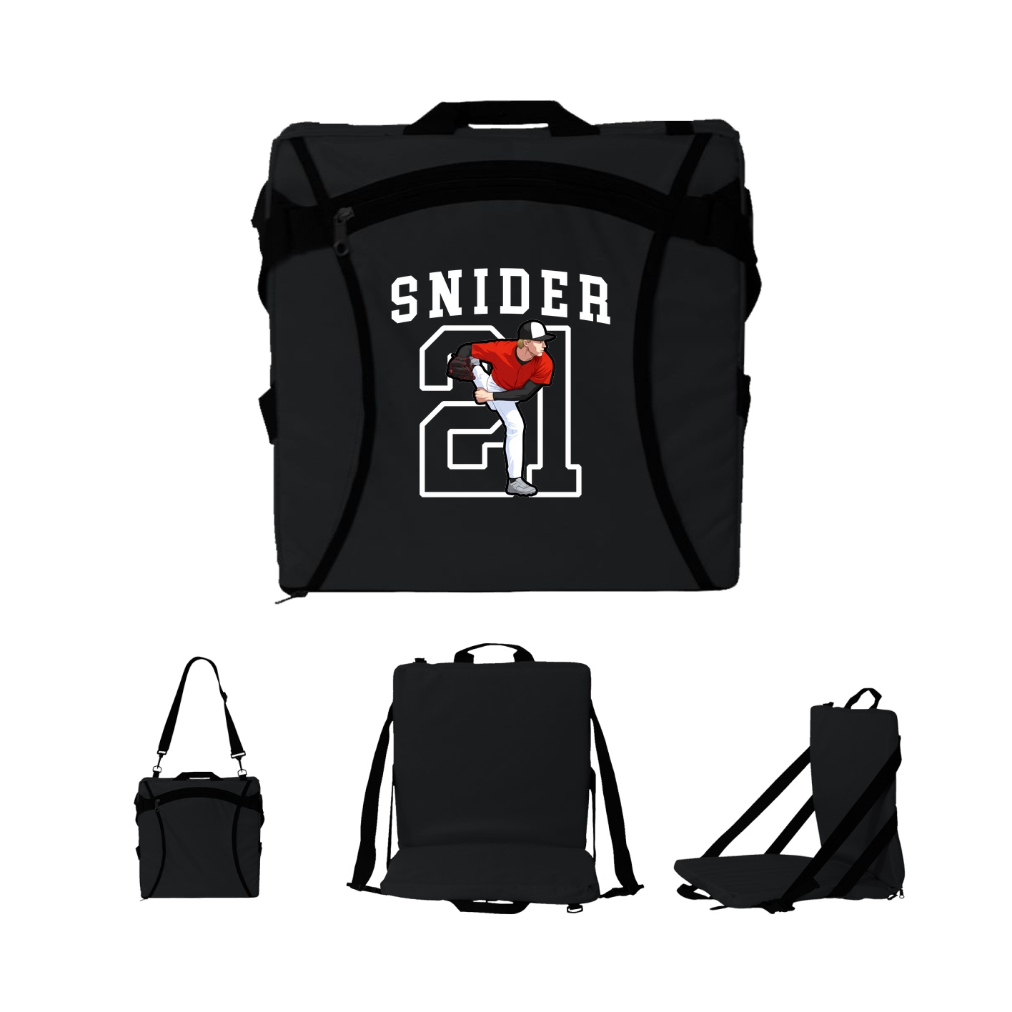 Folding Stadium Seat — Shirsey in Black