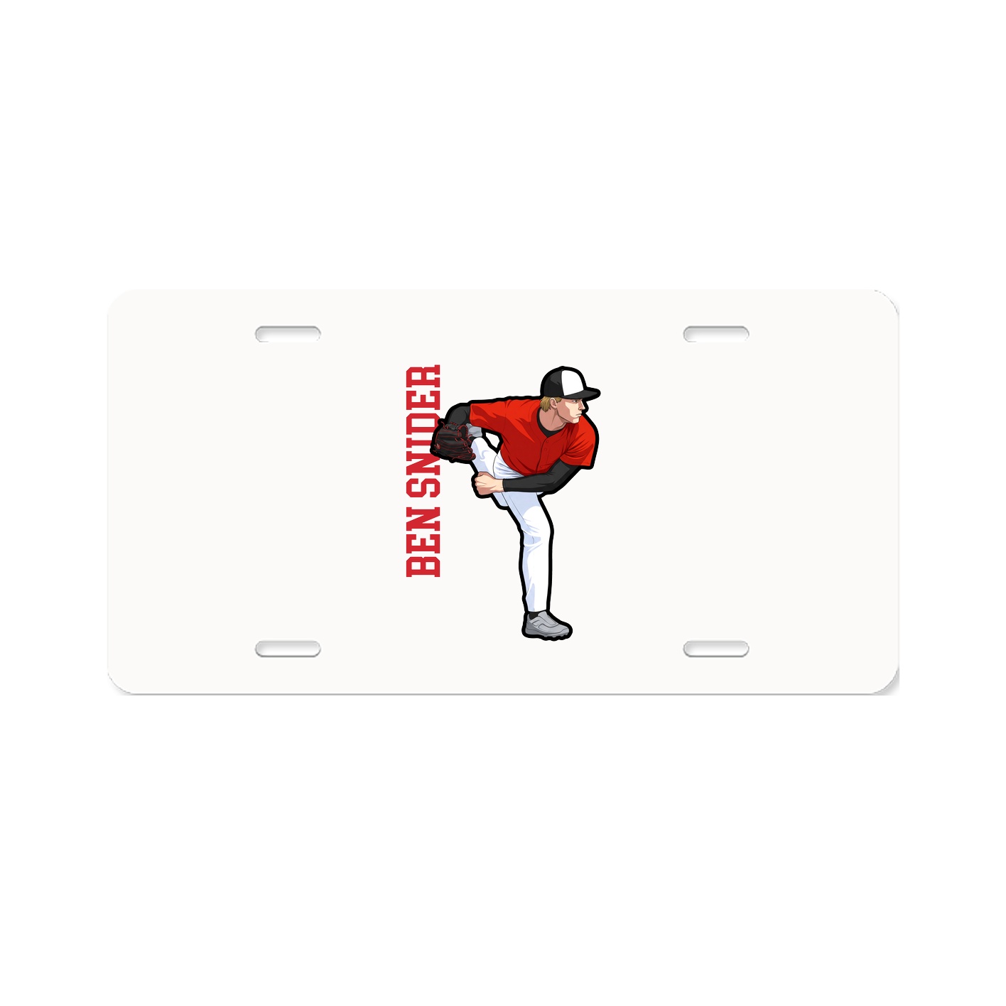 License Plate — Name Vertical in Classic