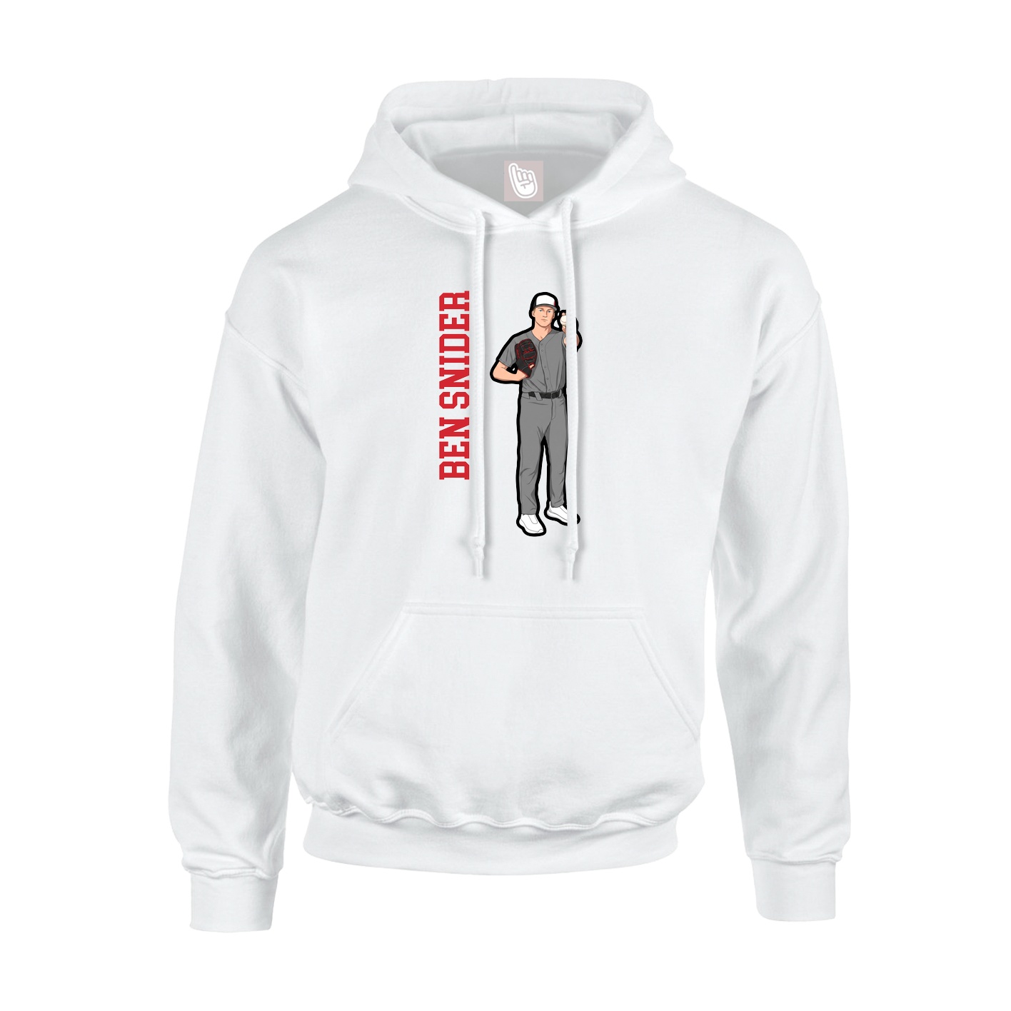 Hoodie — Name Vertical in White