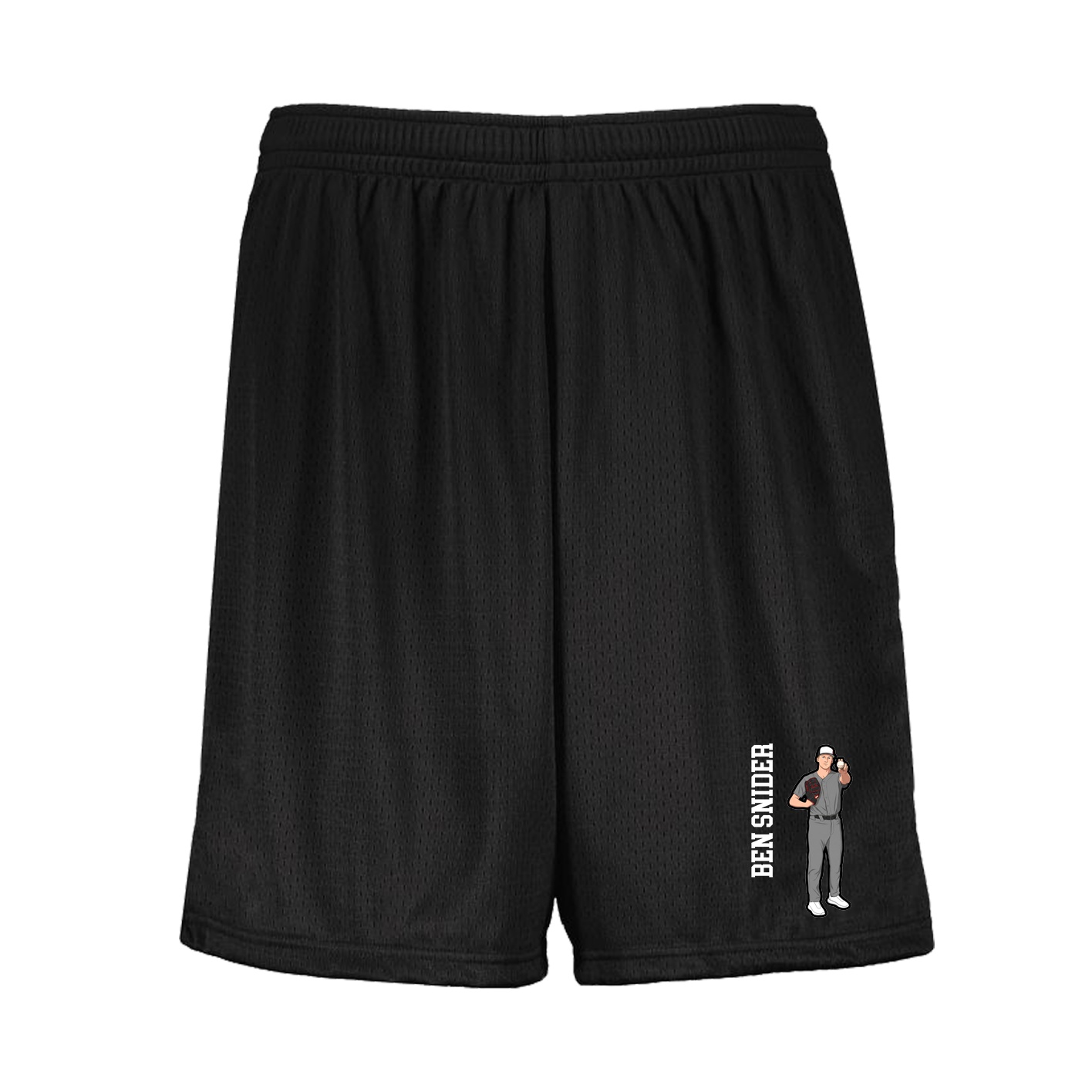 Shorts — Name Vertical in Black