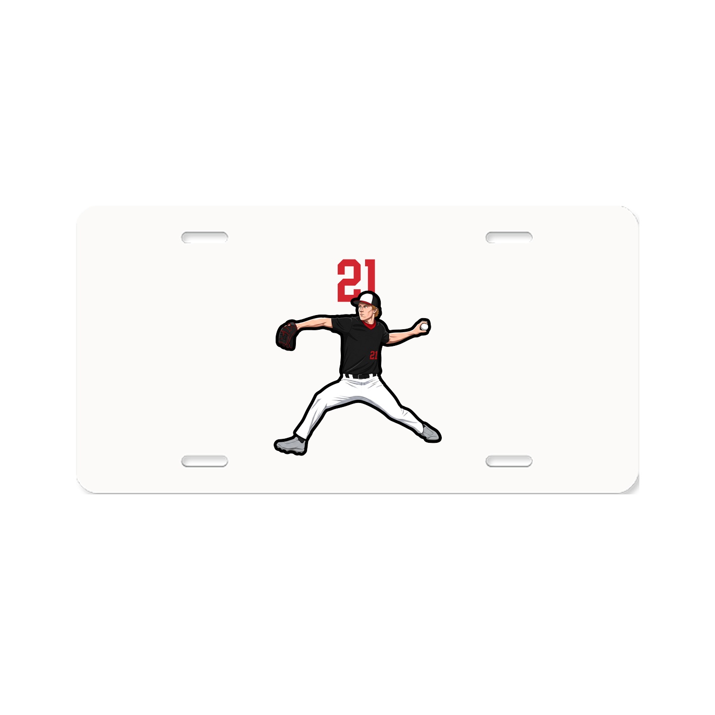License Plate — Number Top in Classic