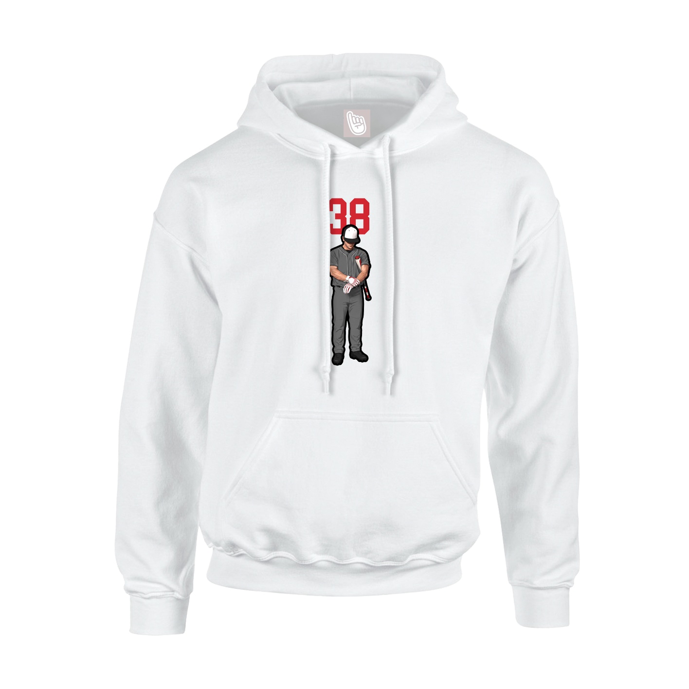 Hoodie — Number Top in White