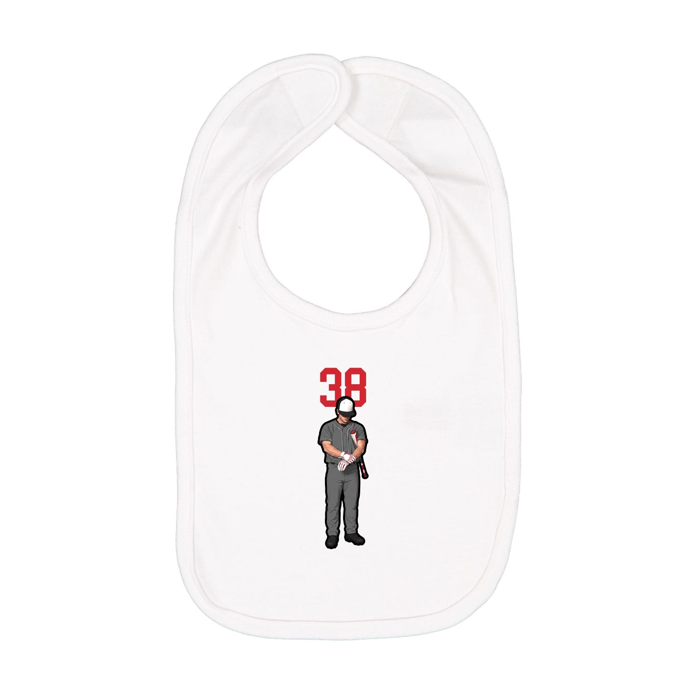 Infant Bib — Number Top in White