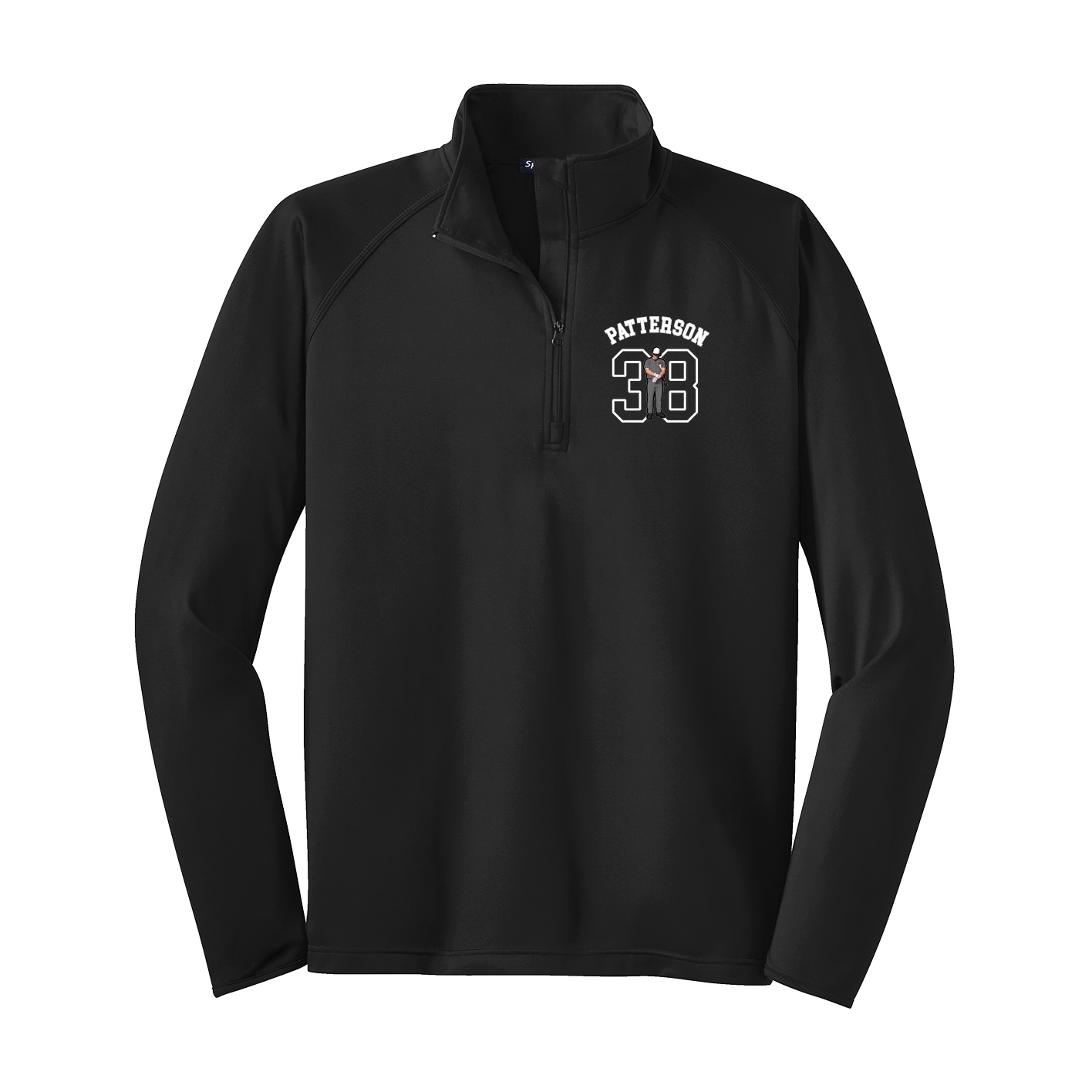 Q-Zip Pullover — Shirsey Arch in Black