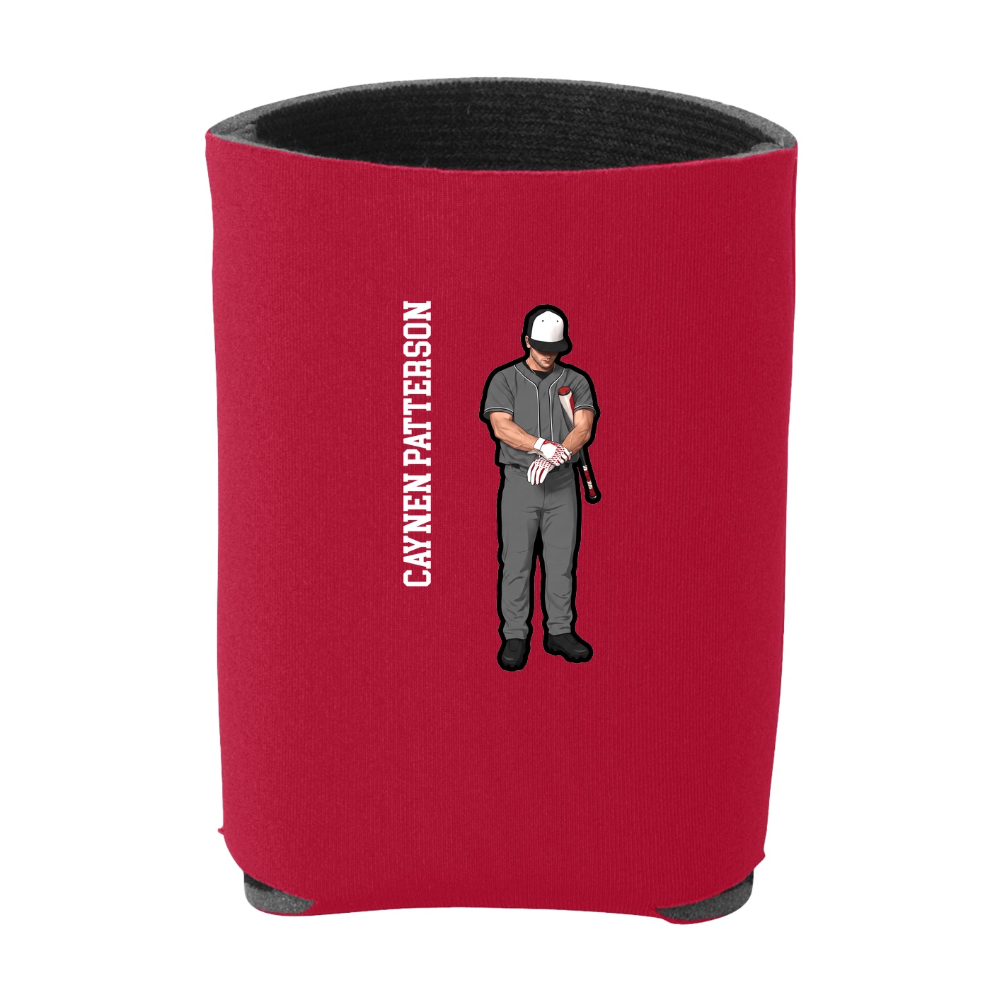 Can Holder — Name Vertical in Red