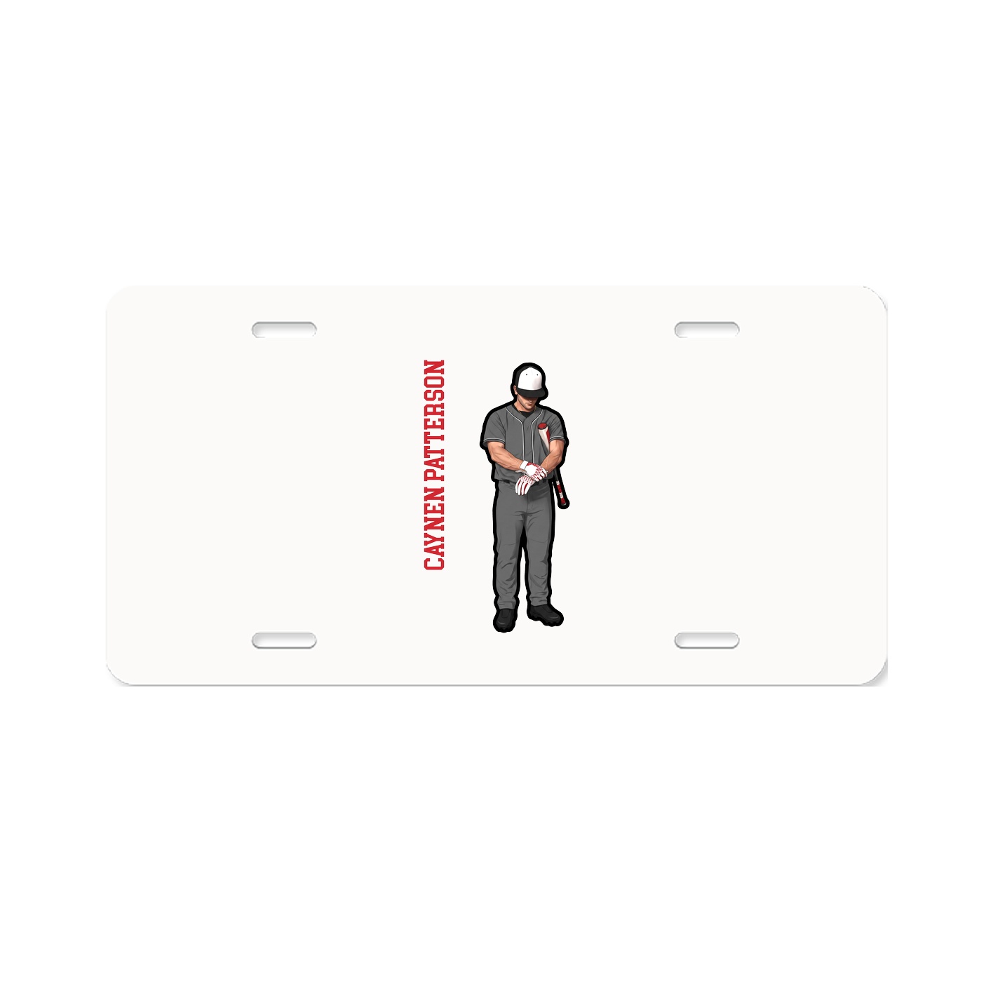 License Plate — Name Vertical in Classic