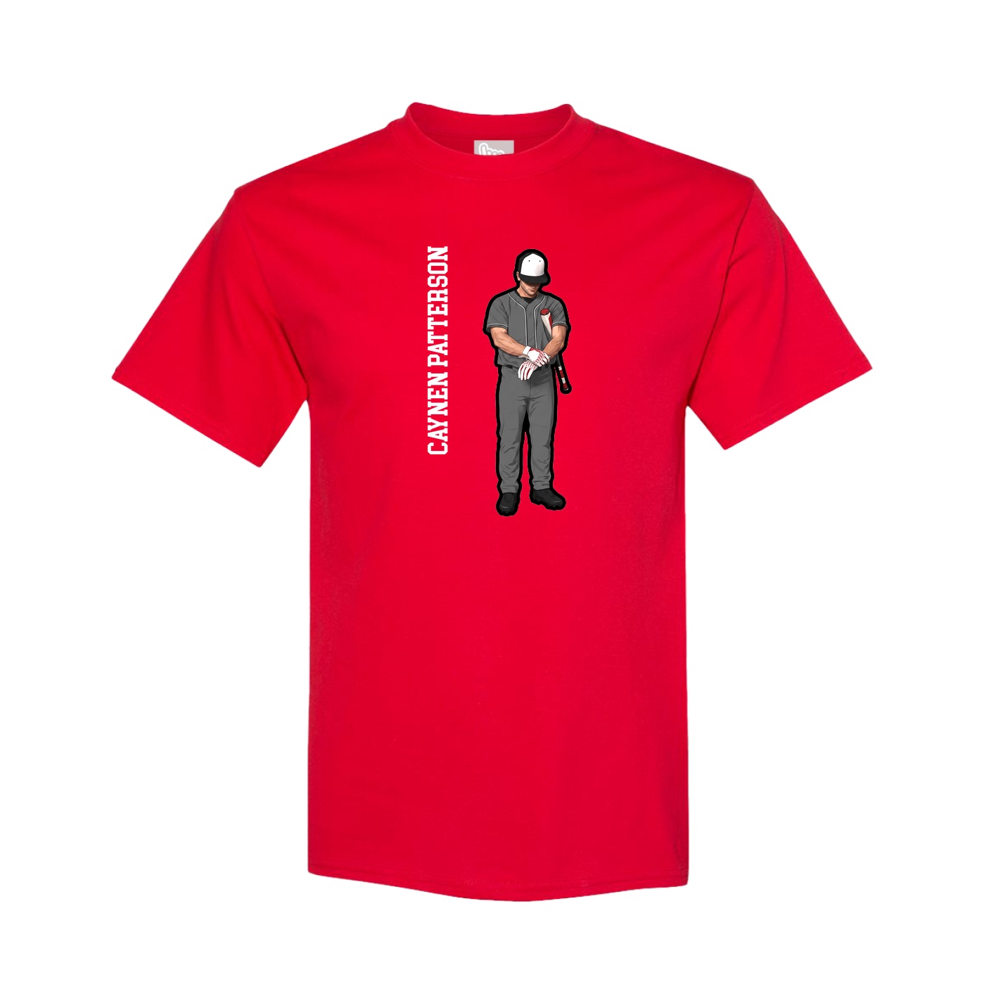 Youth Tee — Name Vertical in Red