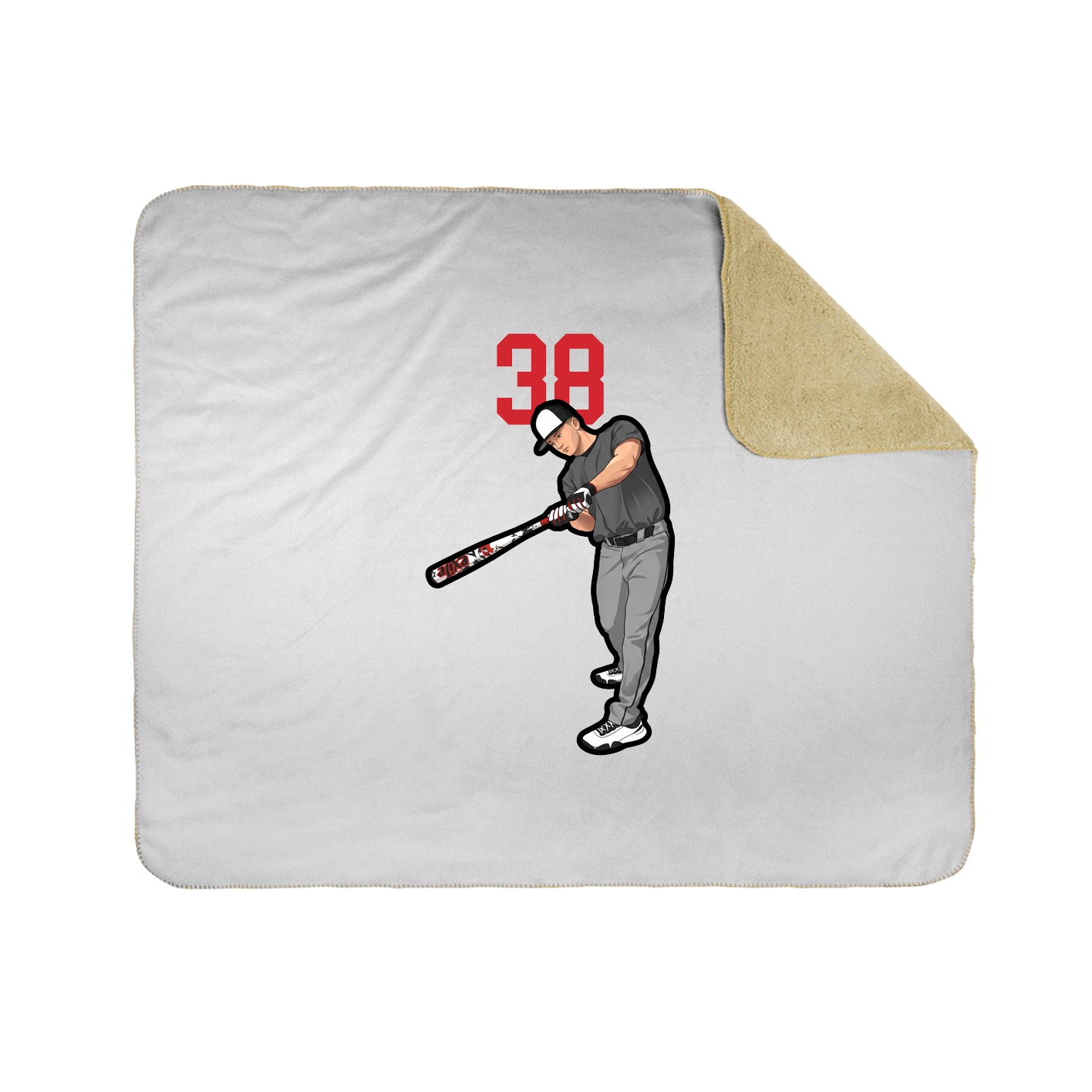 Throw Blanket — Number Top in White