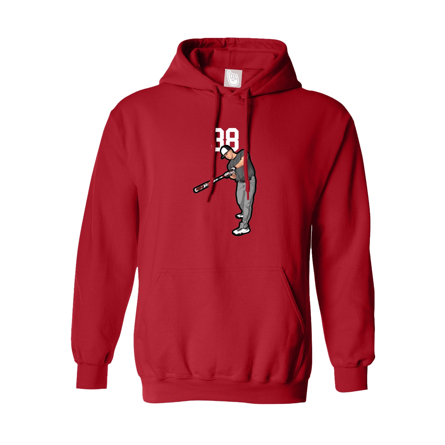 Hoodie — Number Top in Red