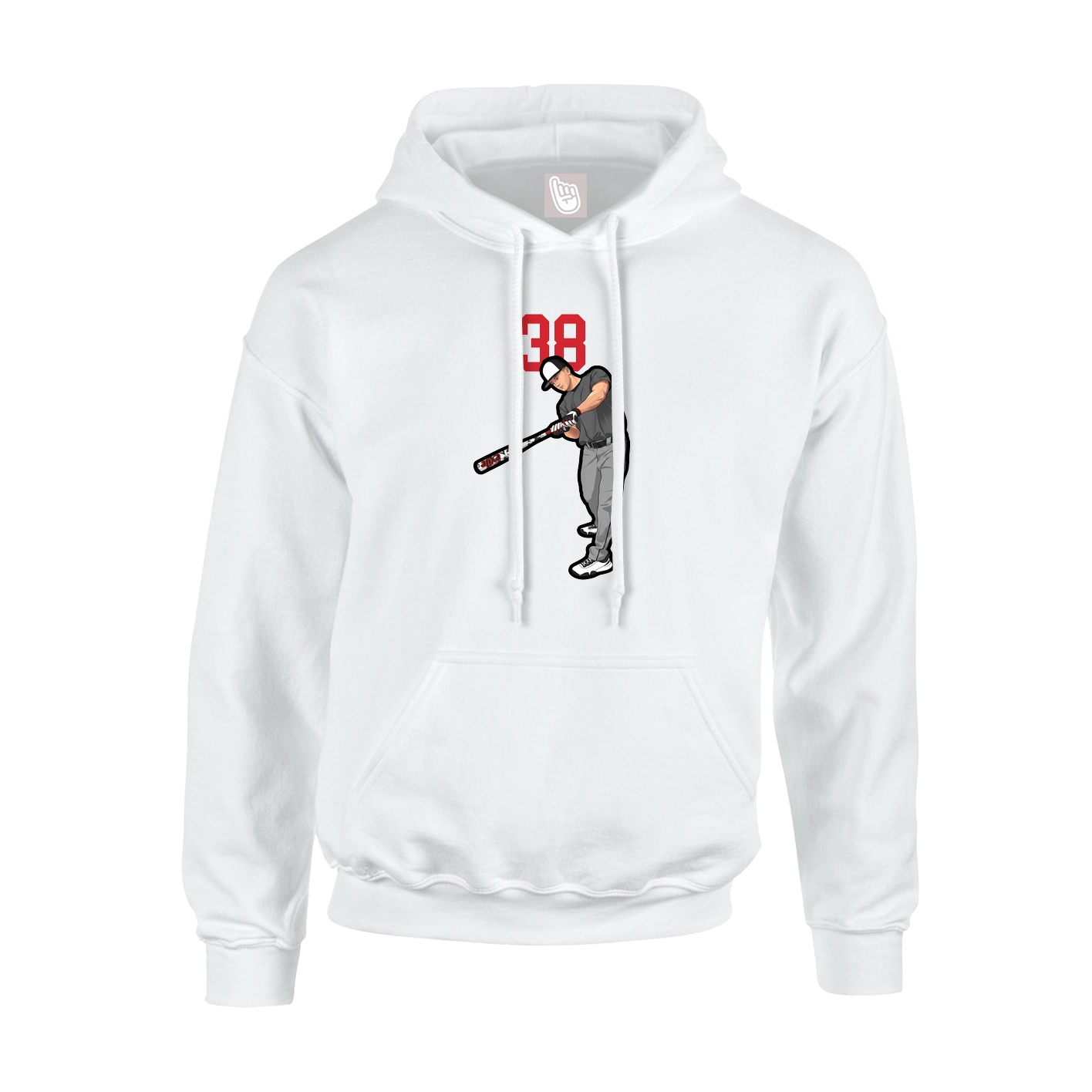 Hoodie — Number Top in White