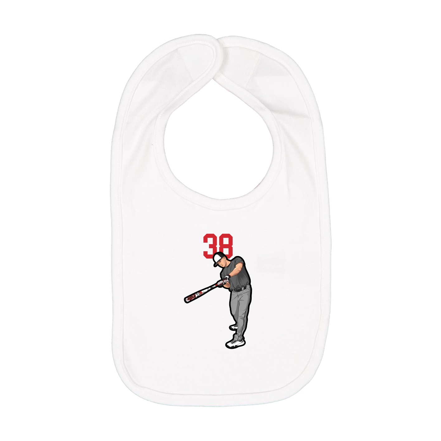 Infant Bib — Number Top in White