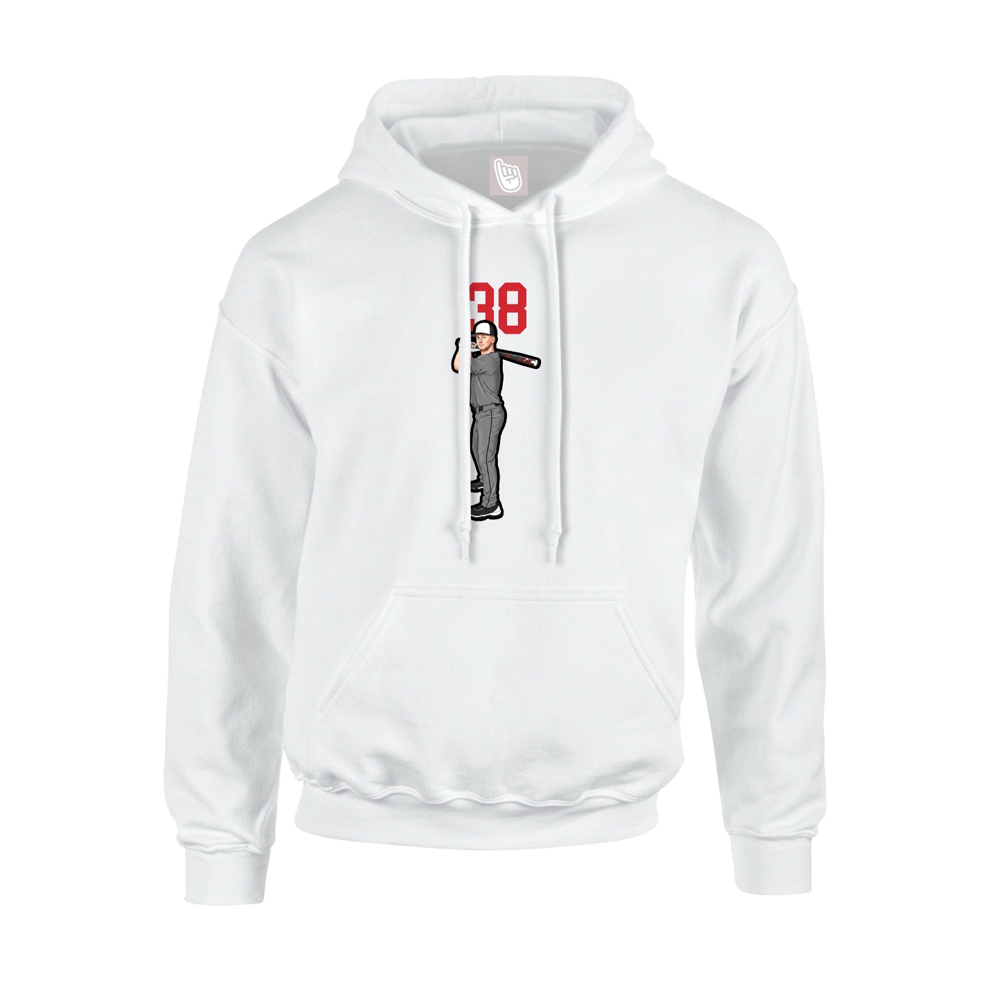Hoodie — Number Top in White