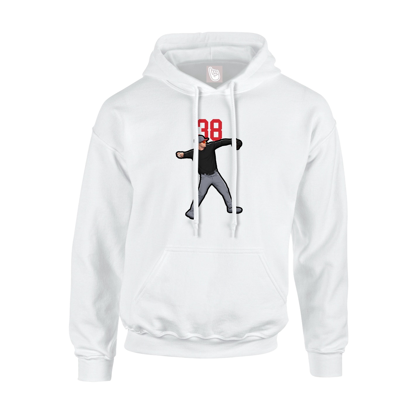 Hoodie — Number Top in White