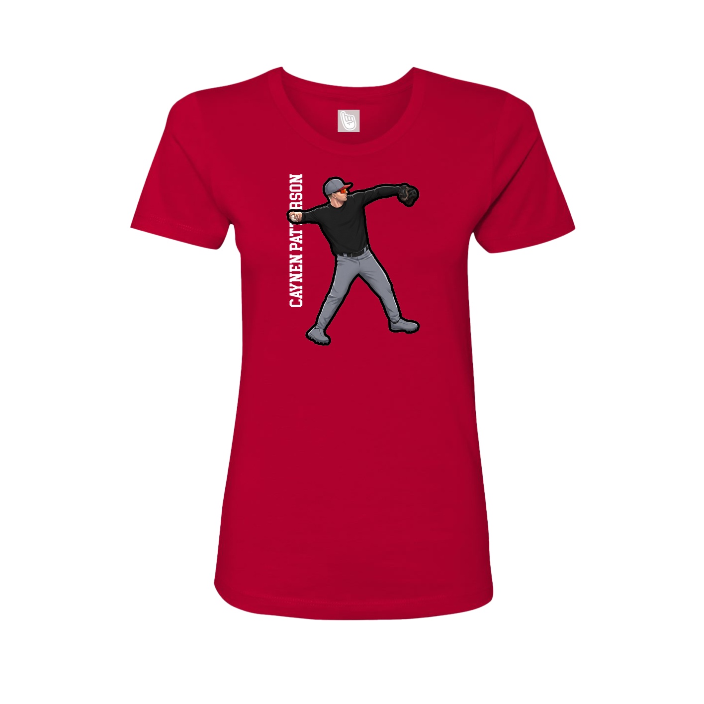 Womens Tee — Name Vertical in Red