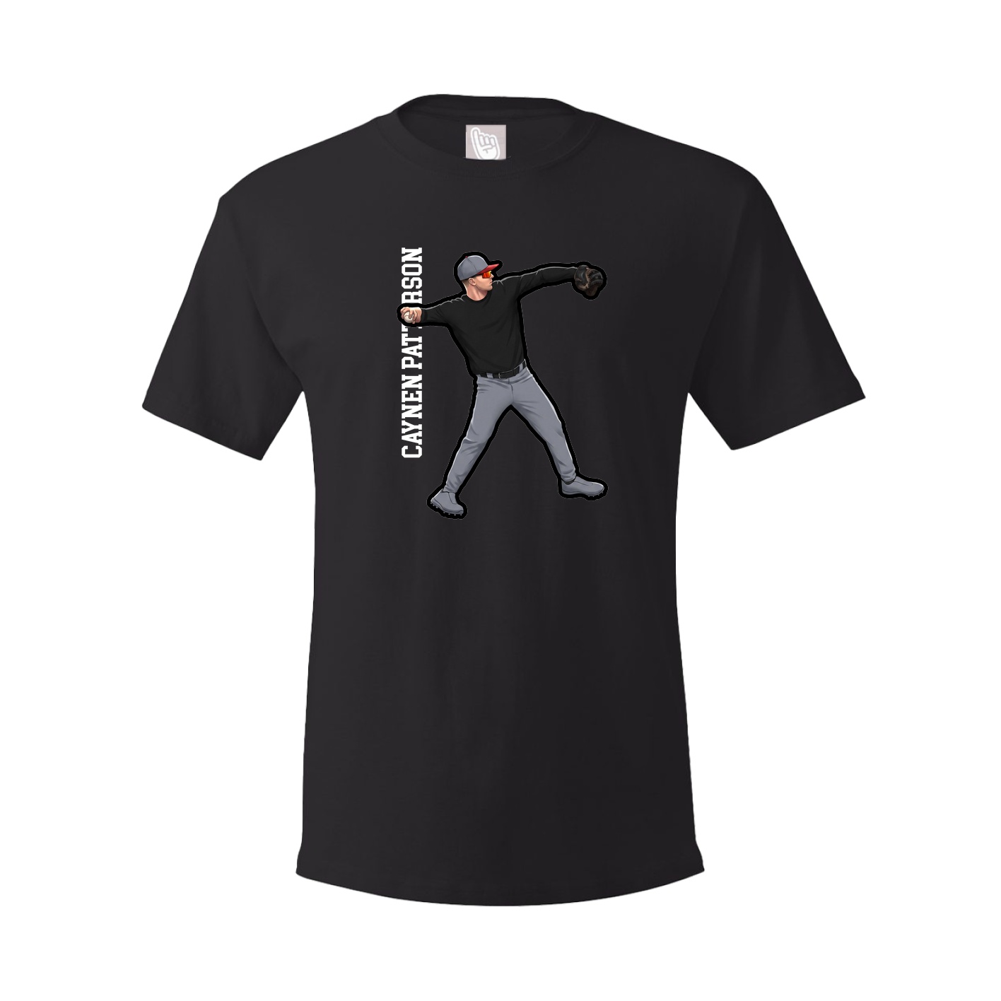 Youth Tee — Name Vertical in Black