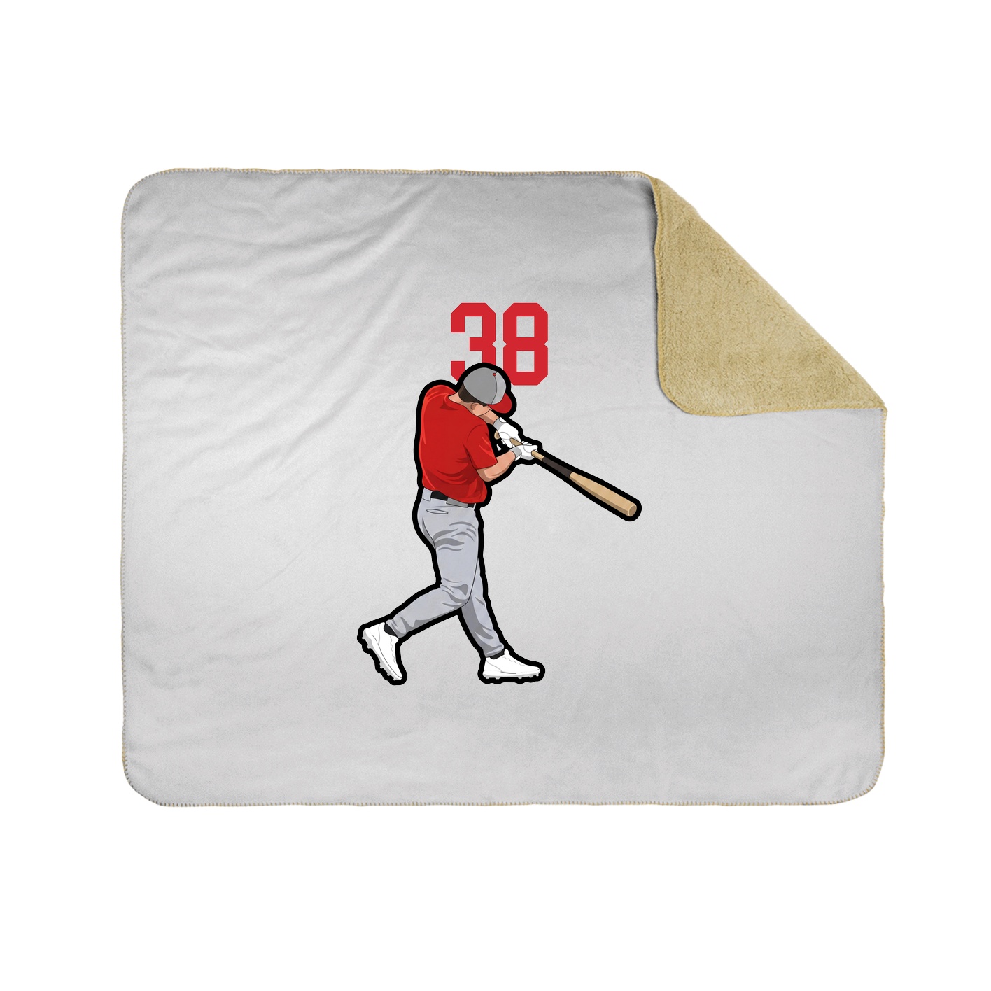 Throw Blanket — Number Top in White