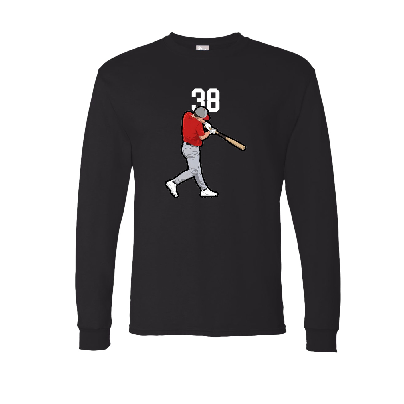 Long Sleeve Tee — Number Top in Black