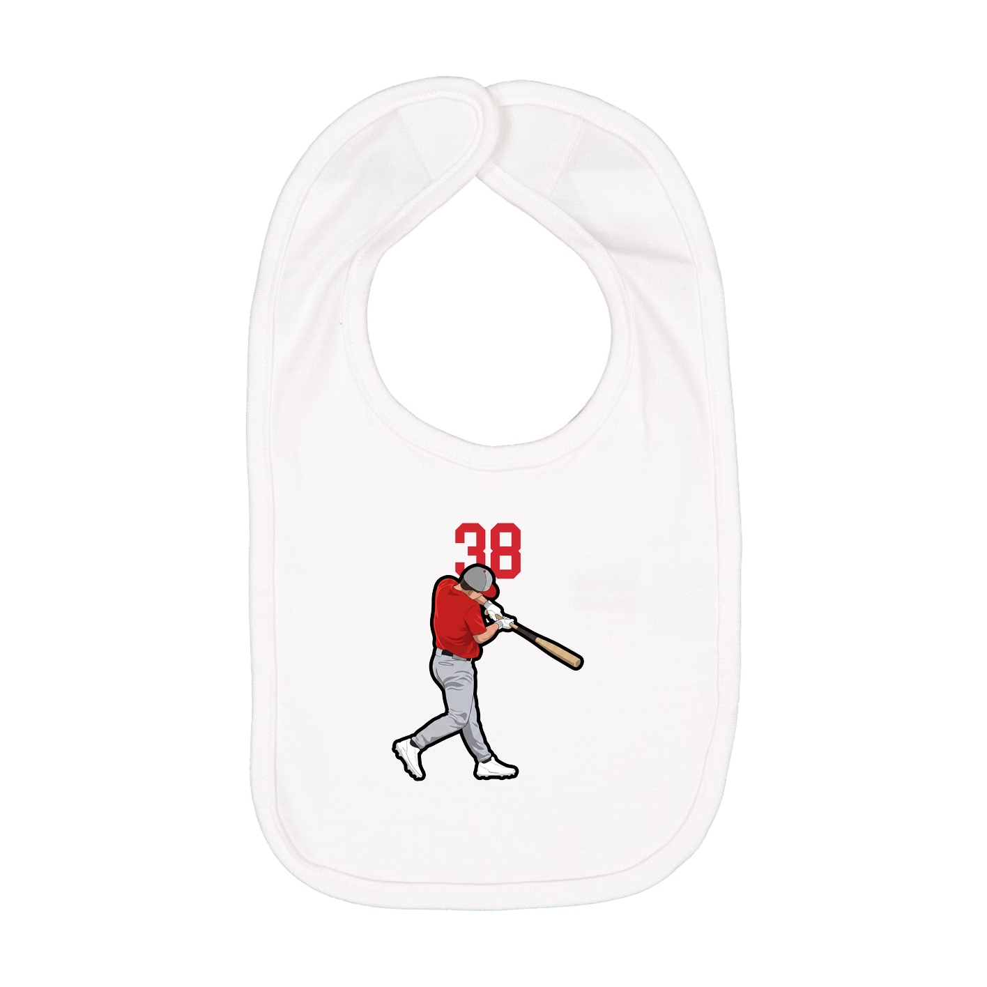 Infant Bib — Number Top in White