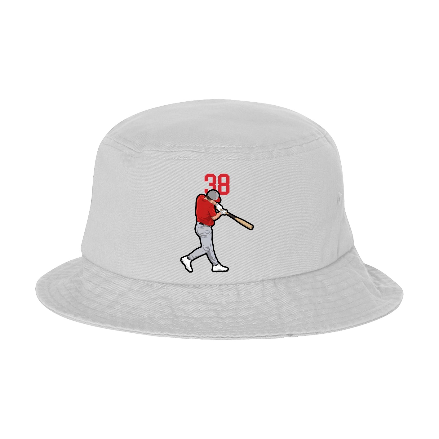 Bucket Cap — Number Top in White
