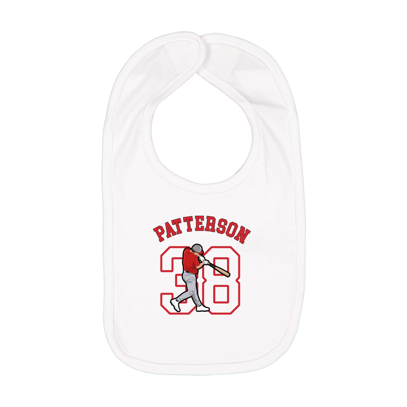 Infant Bib — Shirsey Arch in White