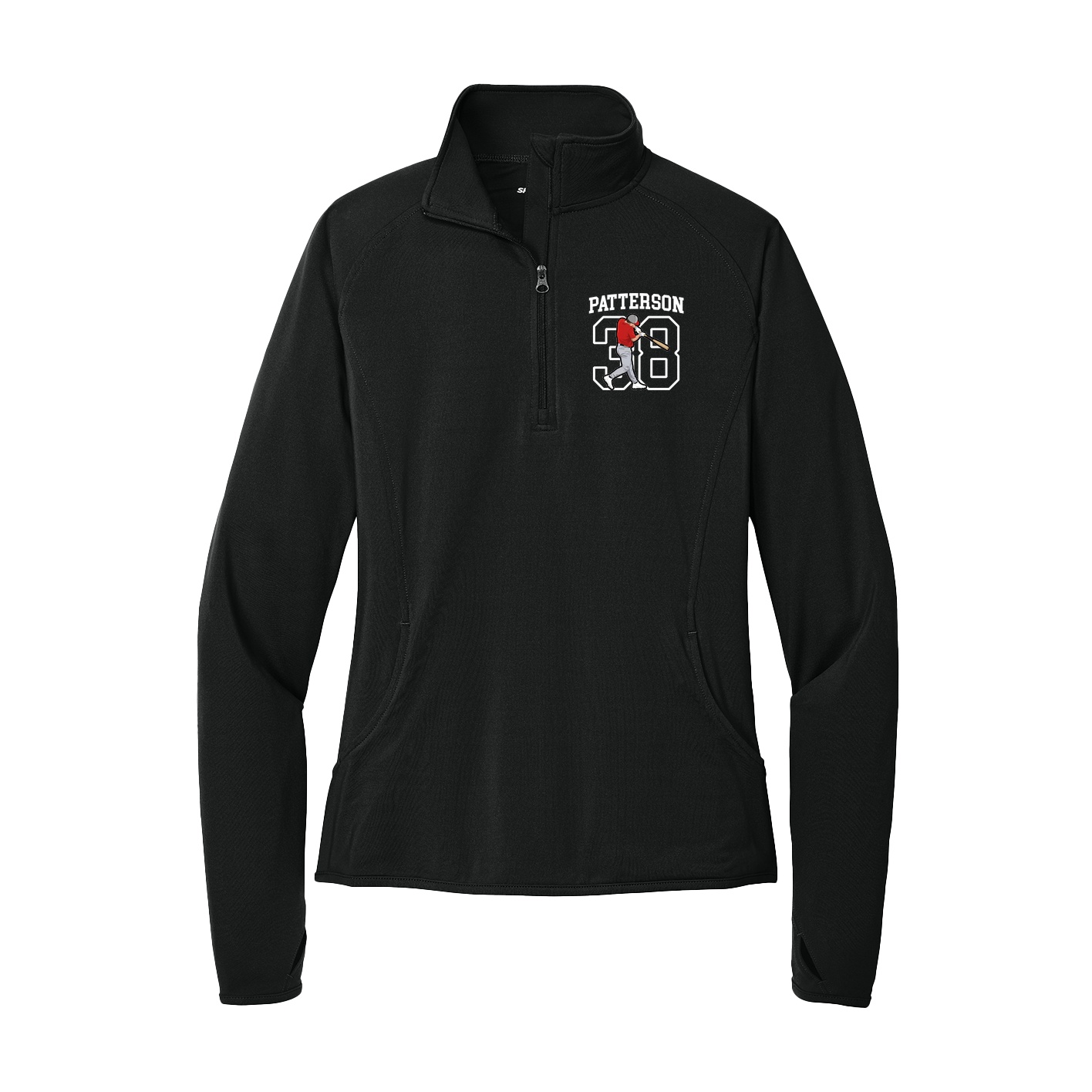 Women's Q-Zip Pullover — Shirsey in Black