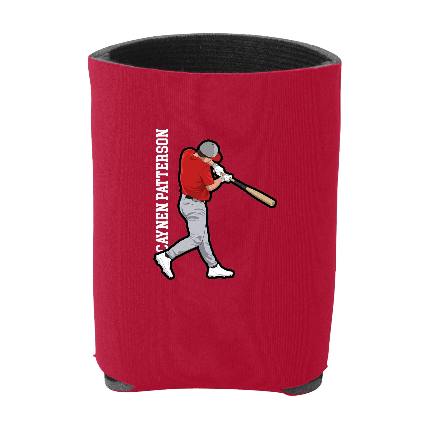 Can Holder — Name Vertical in Red