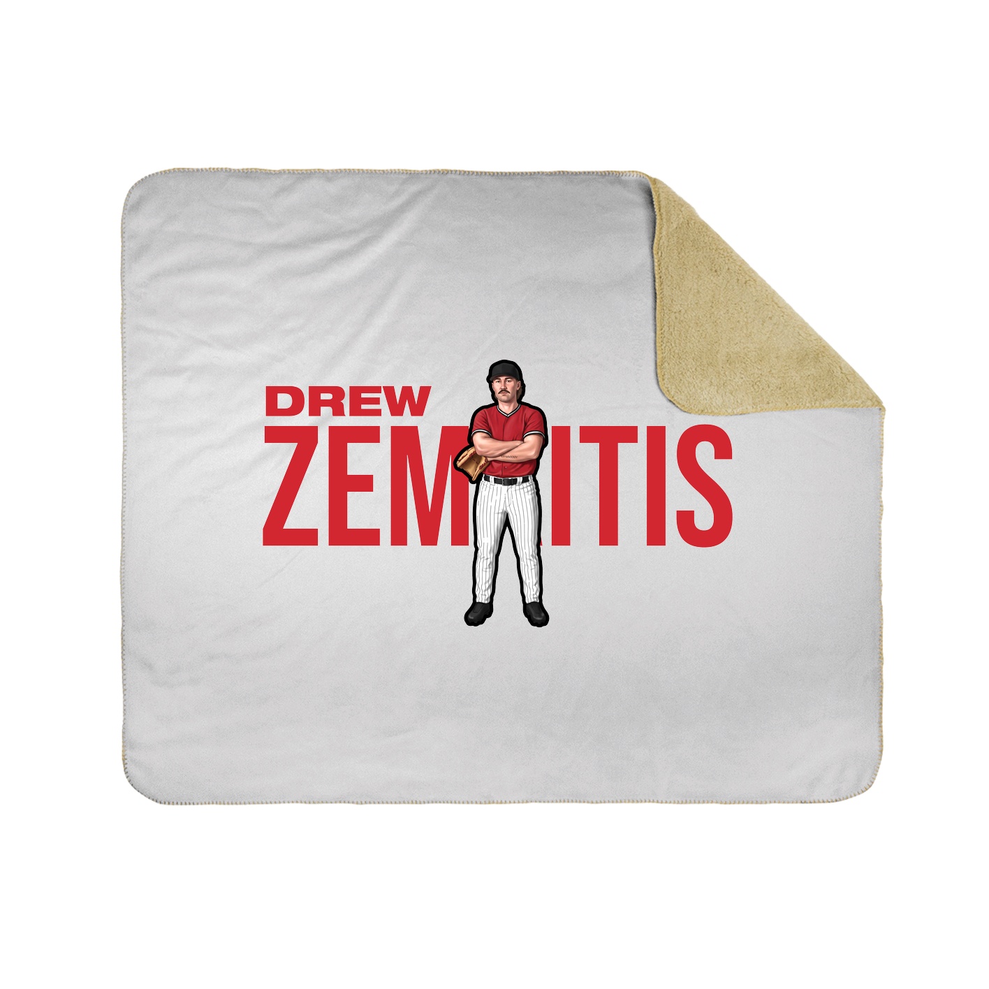 Throw Blanket — Player Name in White