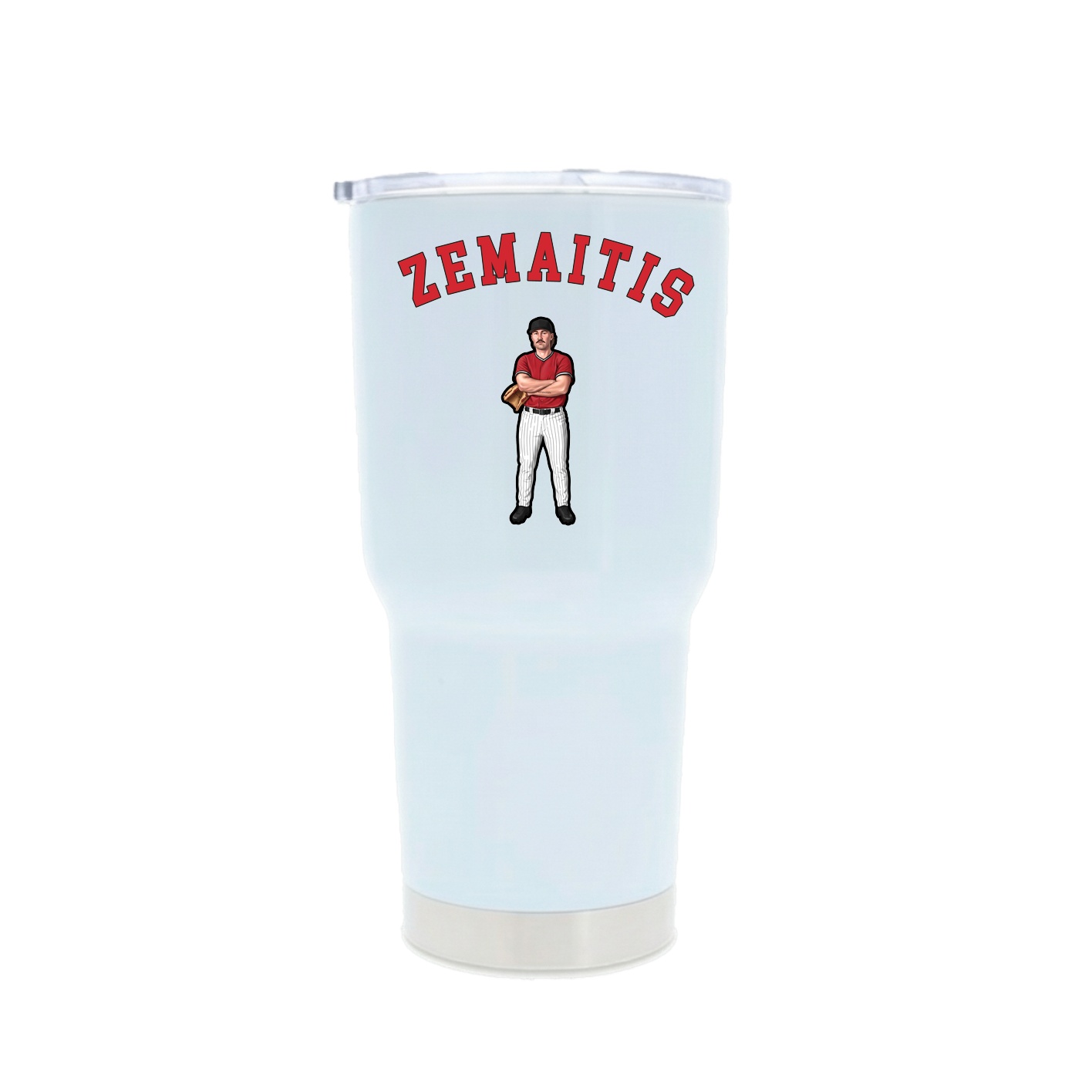 30oz Stainless Steel Tumbler — Shirsey Arch in White