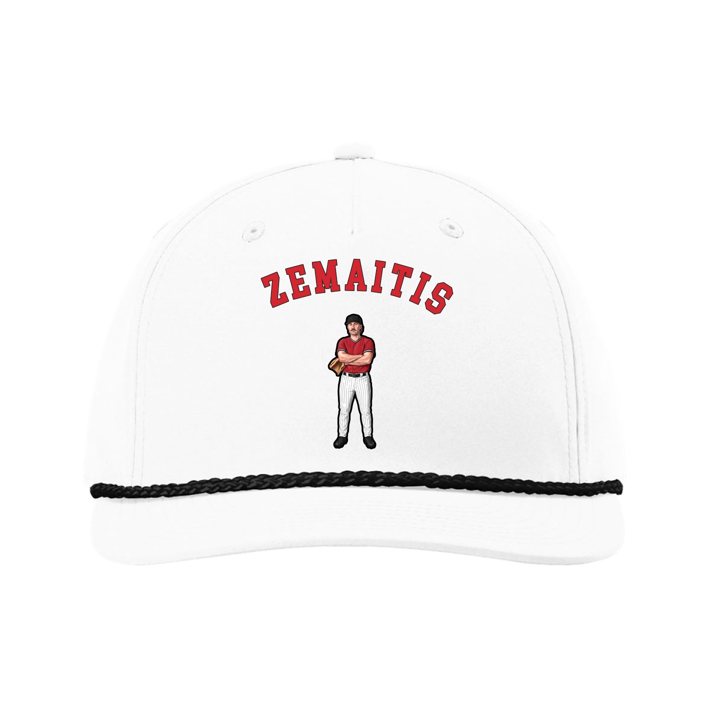 Five-Panel Classic Rope Cap — Shirsey Arch in White