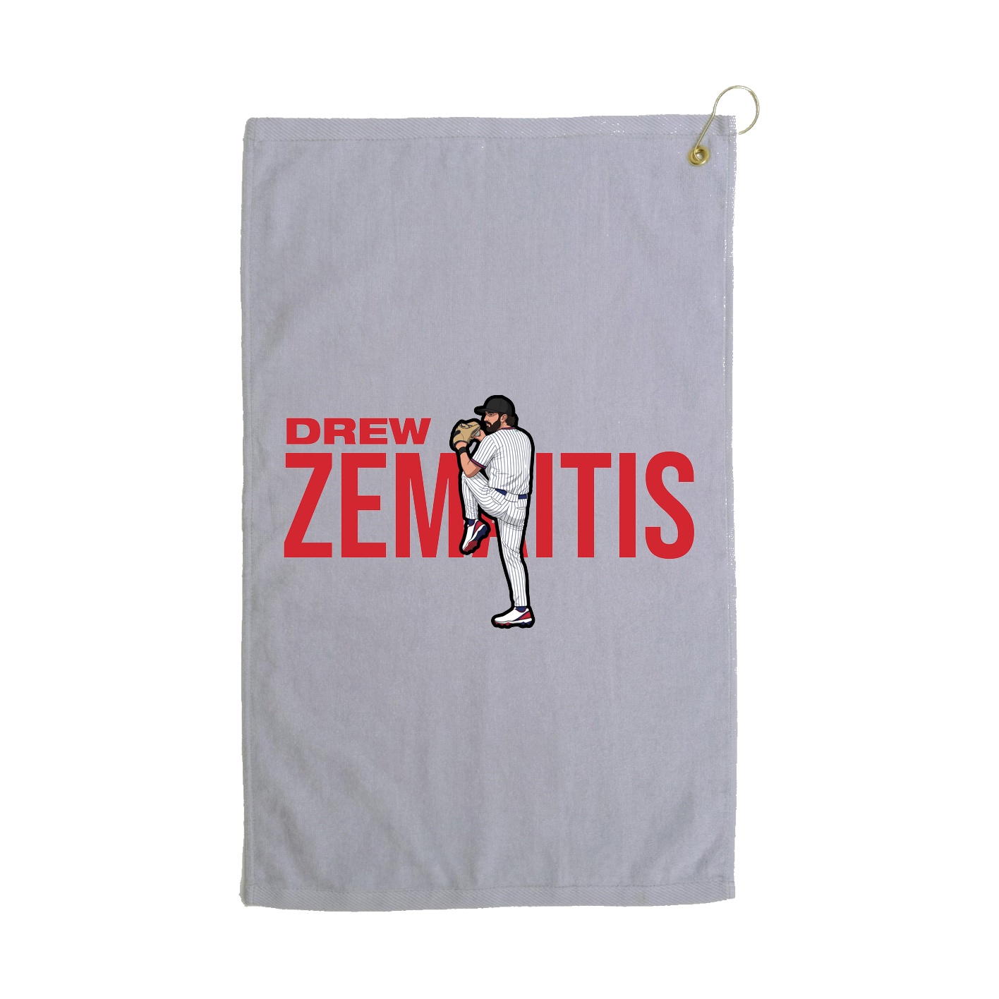 Golf Towel — Player Name in Grey