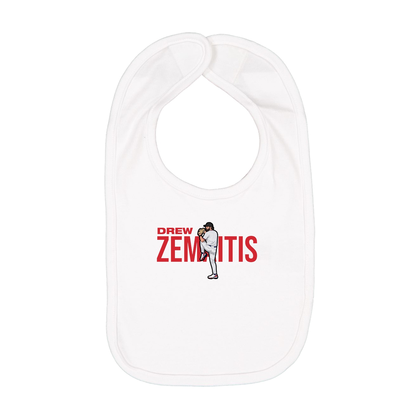 Infant Bib — Player Name in White