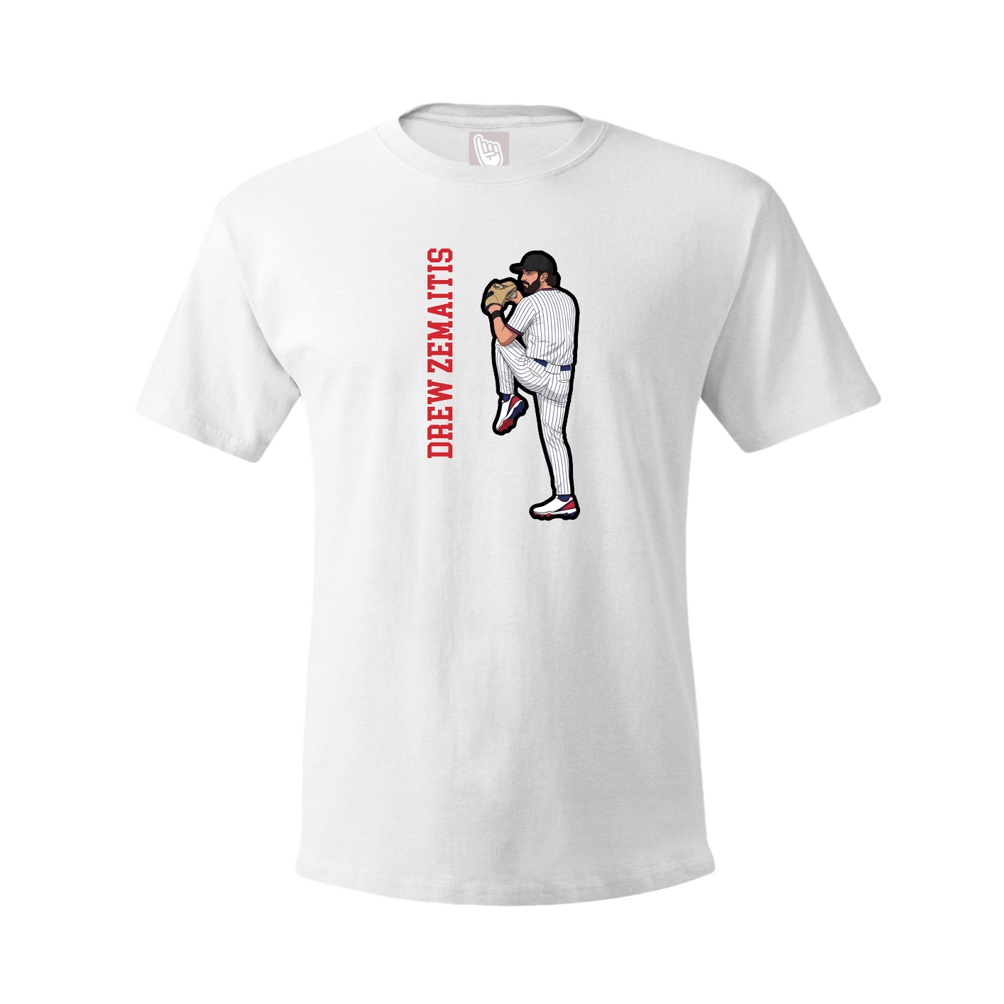 Youth Tee — Name Vertical in White