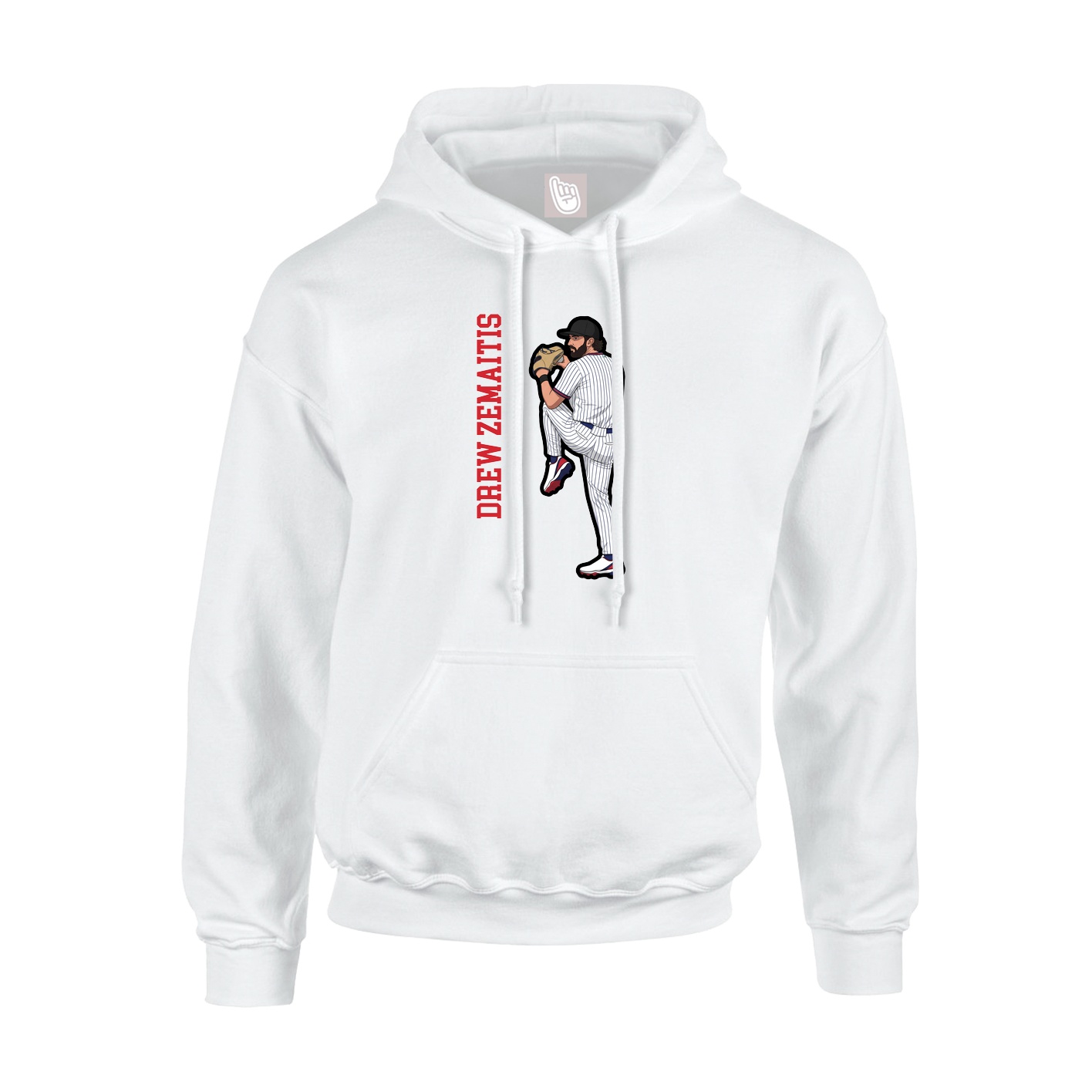 Hoodie — Name Vertical in White