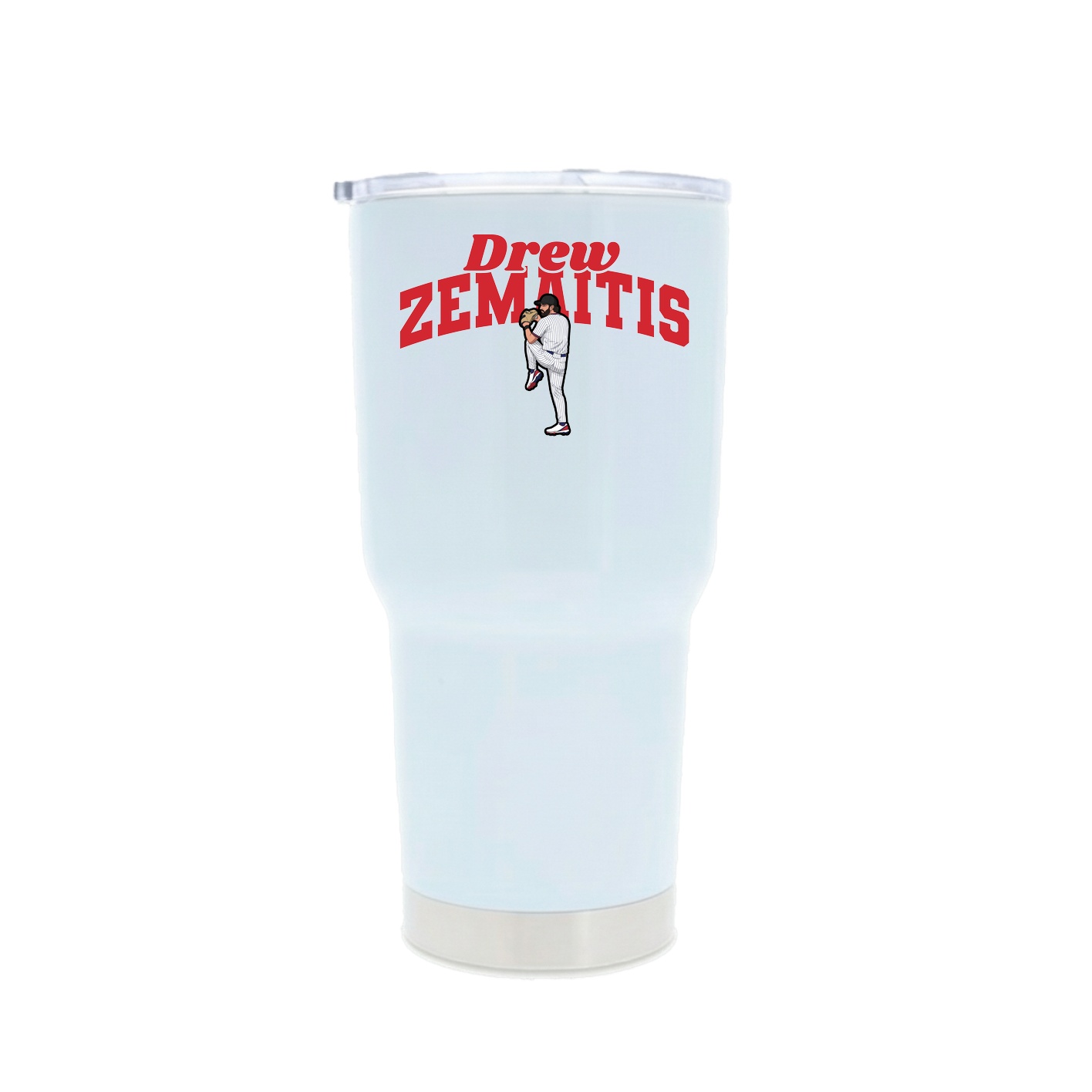 30oz Stainless Steel Tumbler — Signature Arch in White