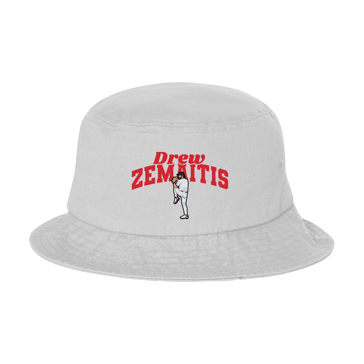 Bucket Cap — Signature Arch in White