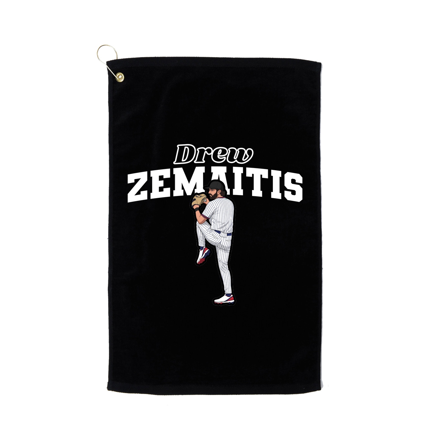 Golf Towel — Name Arch in Black