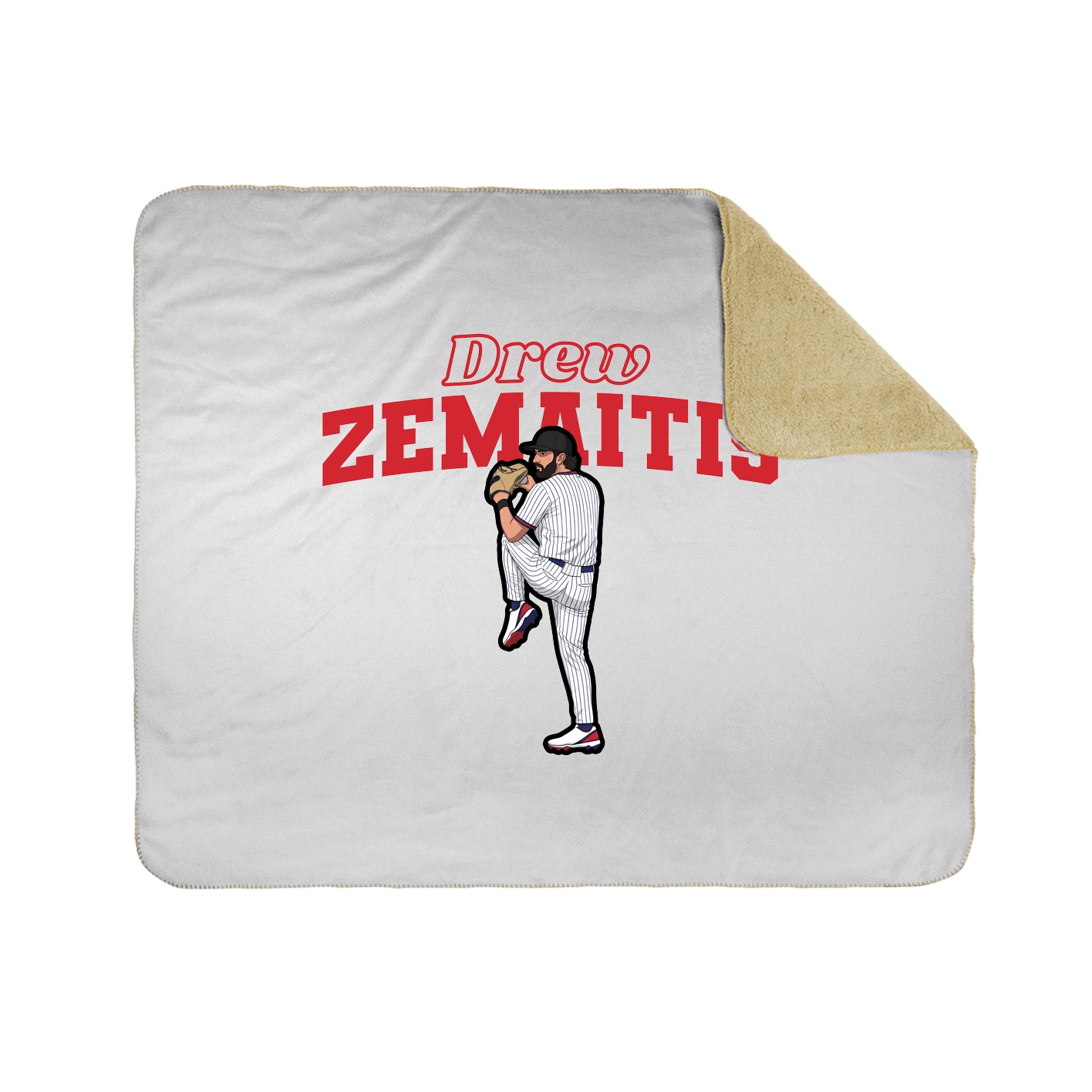 Throw Blanket — Name Arch in White