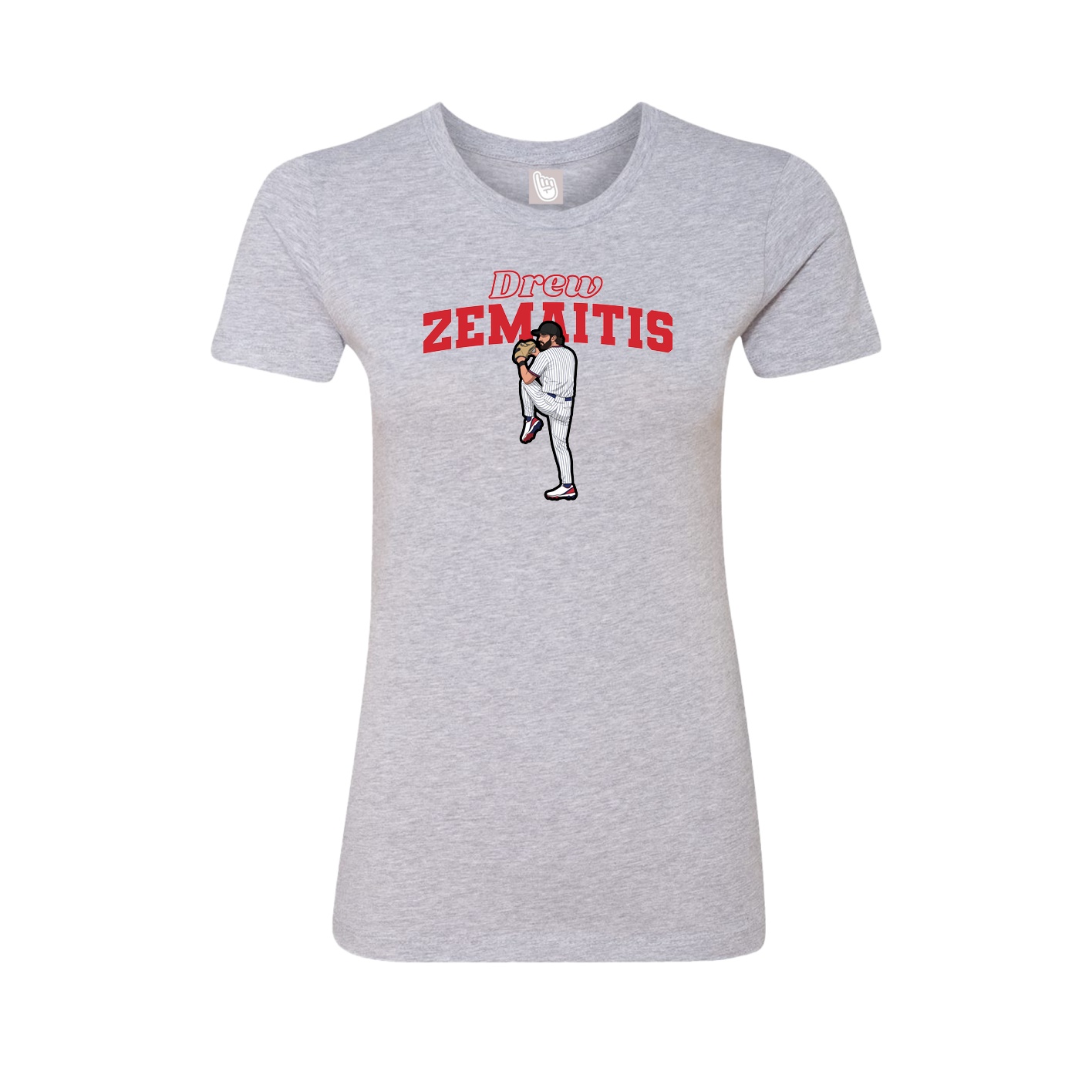 Womens Tee — Name Arch in Grey