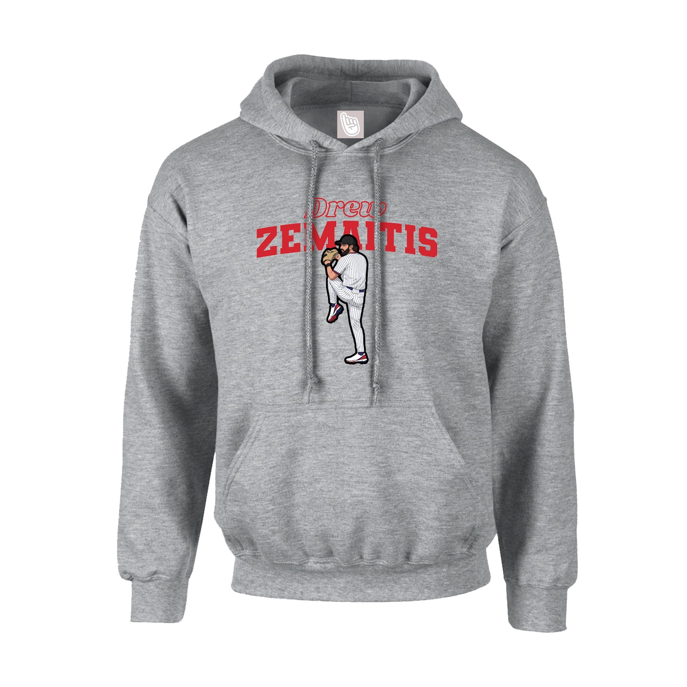 Hoodie — Name Arch in Grey
