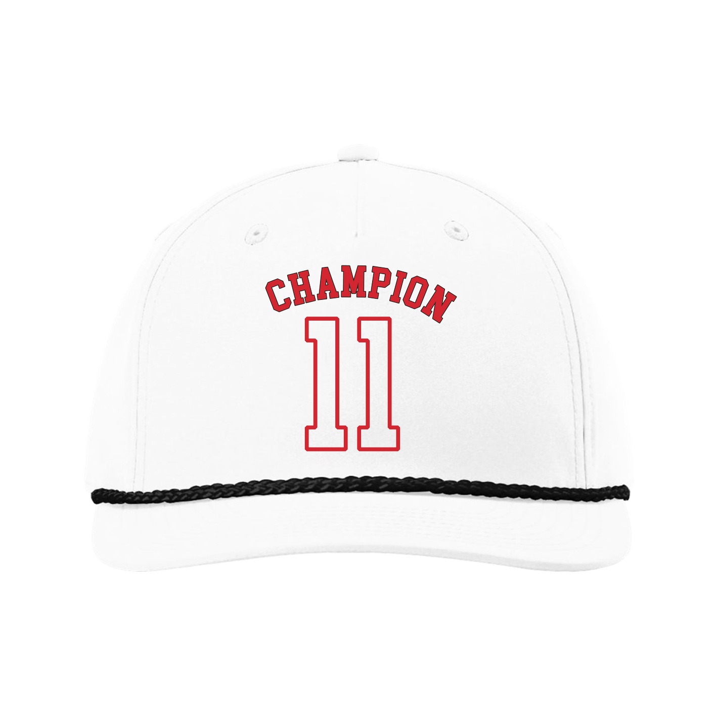 Five-Panel Classic Rope Cap — Shirsey Arch in White