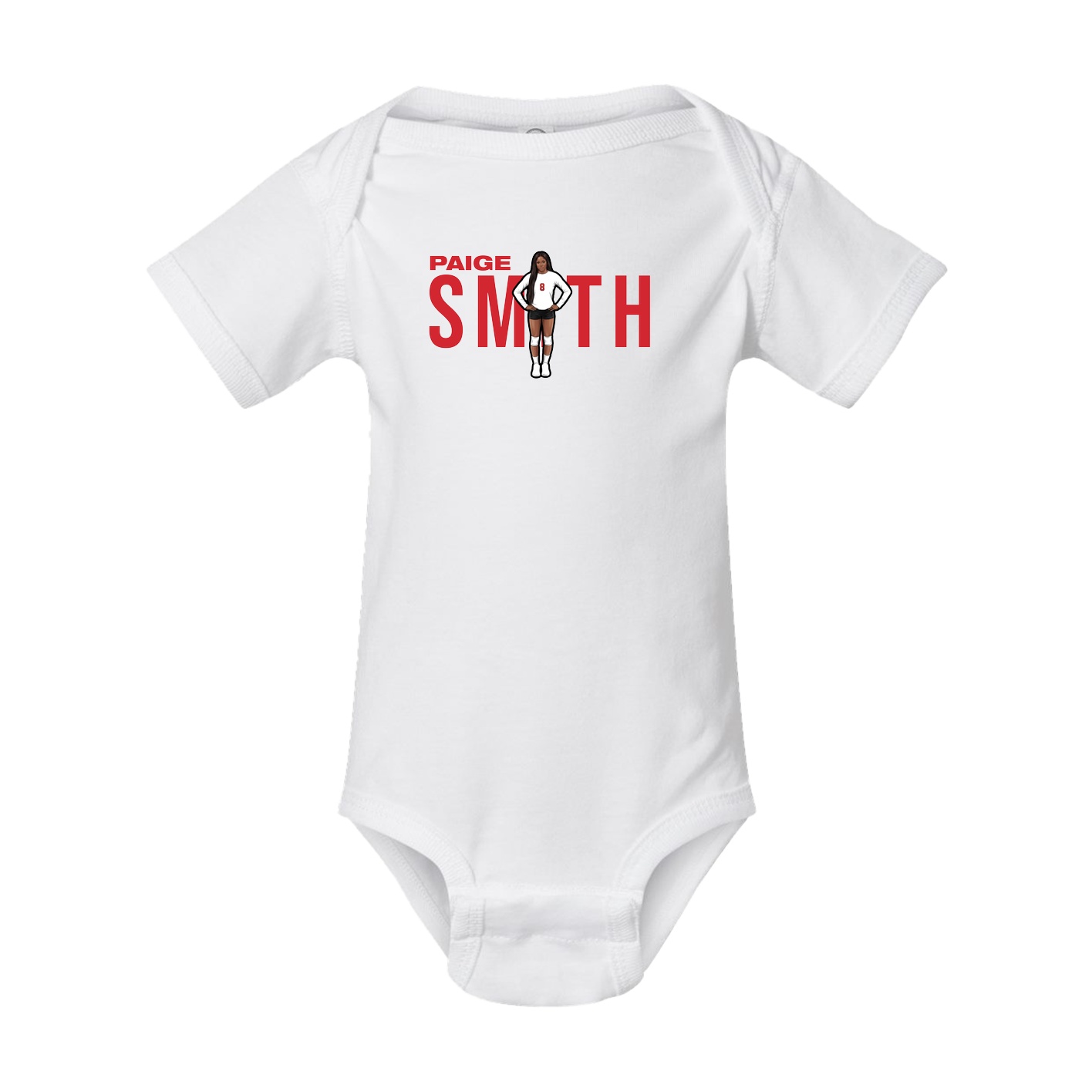 Baby Onesie — Player Name in White