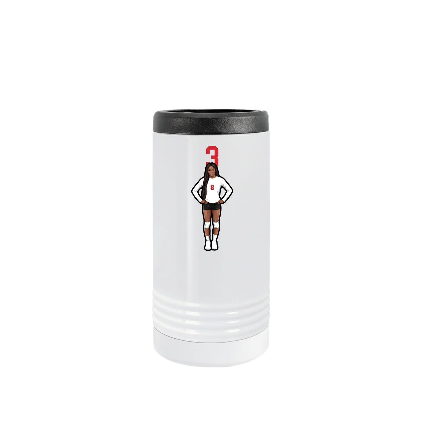 Slim Beverage Holder — Number Top in White