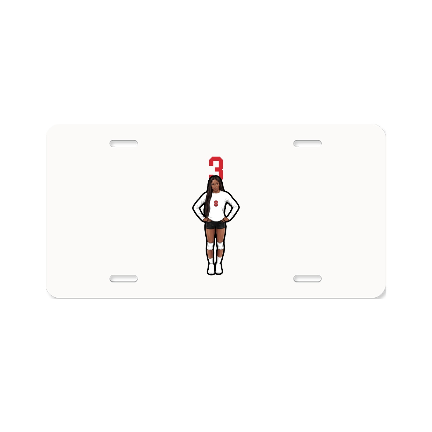 License Plate — Number Top in Classic