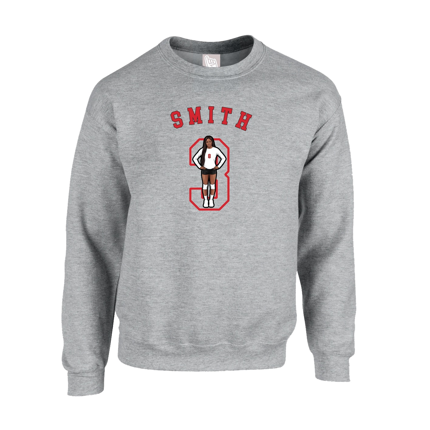 Fleece Crew — Shirsey Arch in Grey