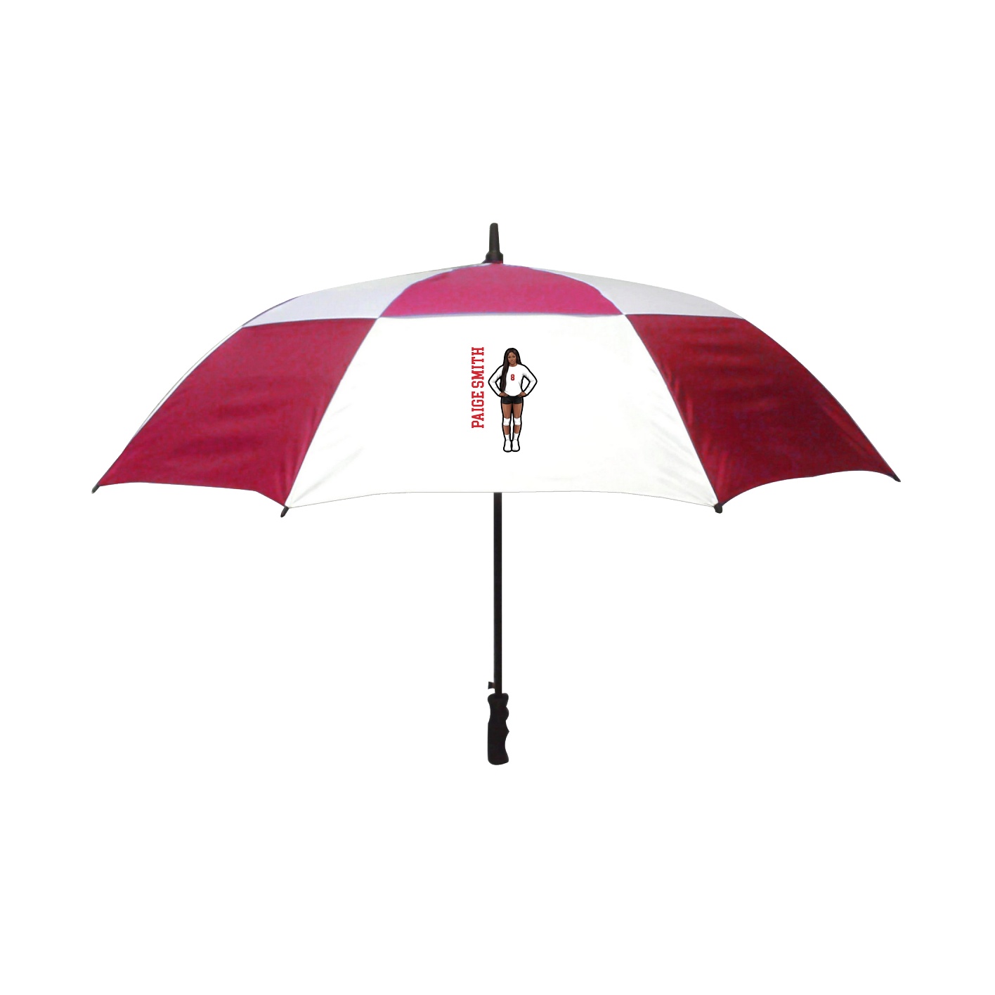 Golf Umbrella — Name Vertical in Red