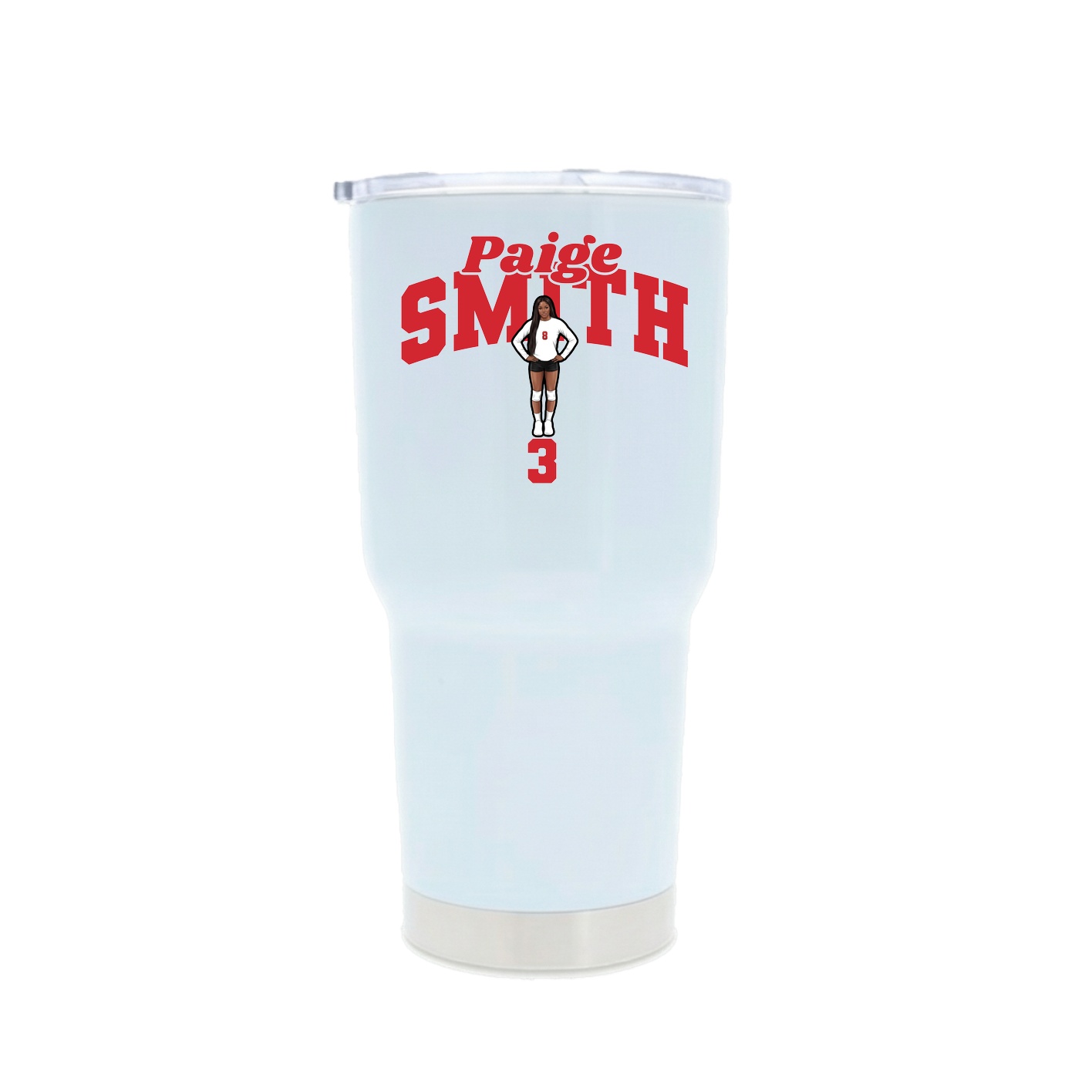 30oz Stainless Steel Tumbler — Signature Arch in White